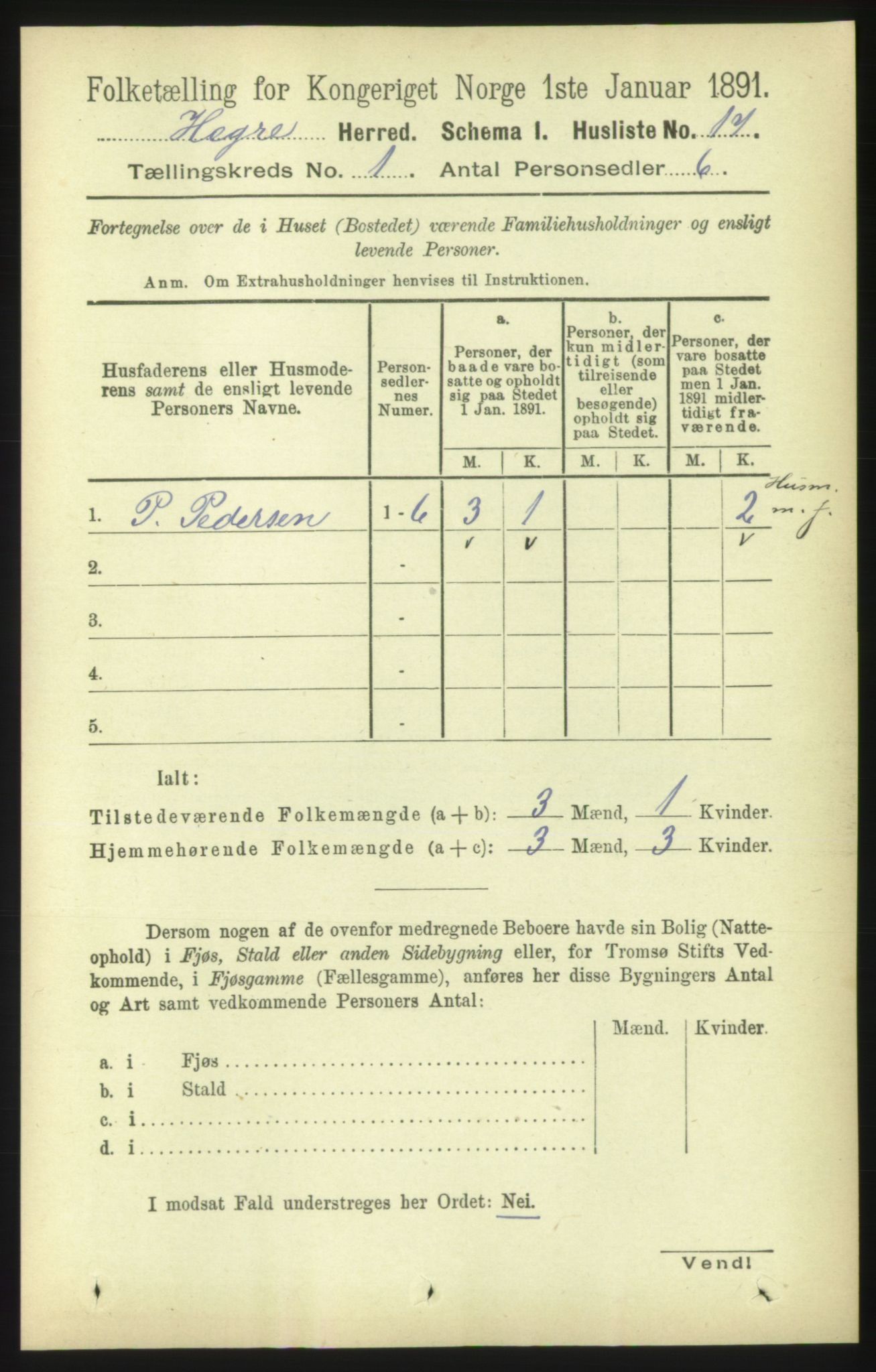 RA, 1891 census for 1712 Hegra, 1891, p. 37