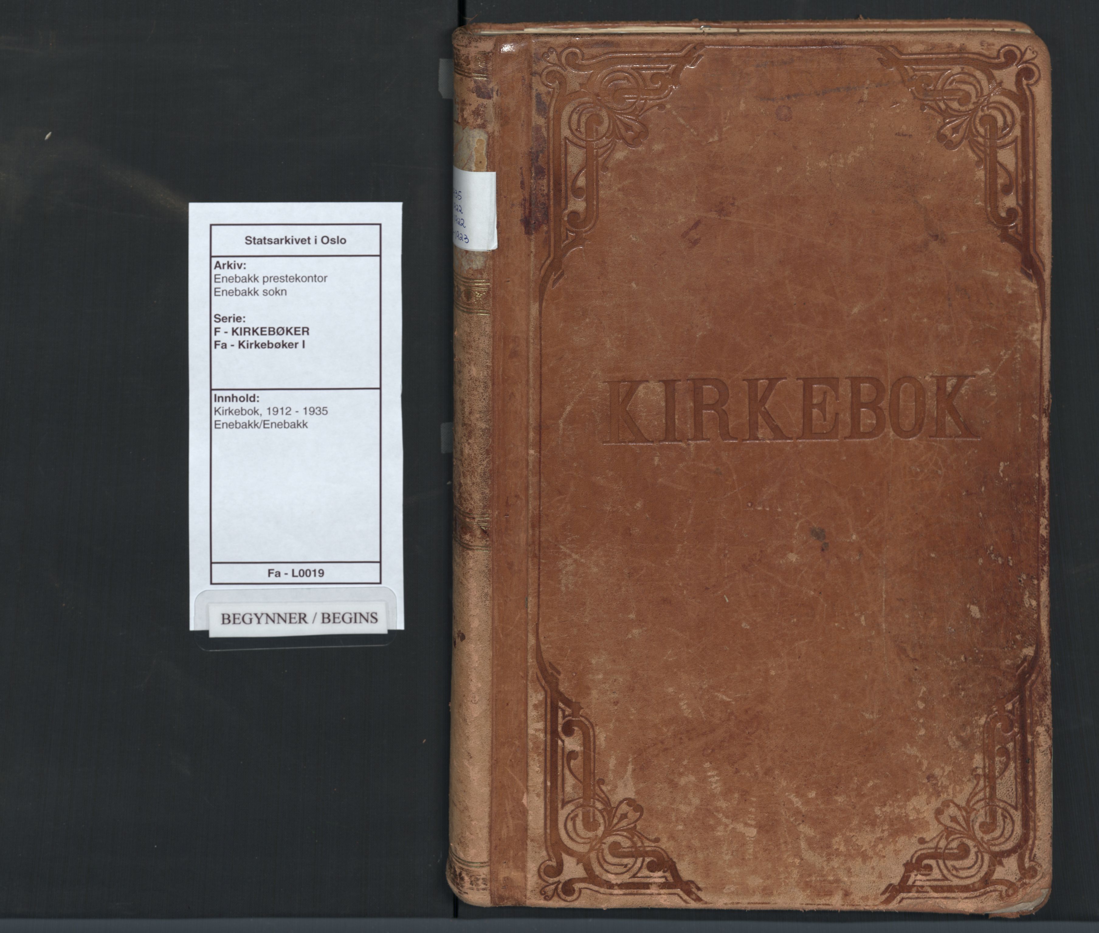 Enebakk prestekontor Kirkebøker, SAO/A-10171c/F/Fa/L0019: Parish register (official) no. I 19, 1912-1935
