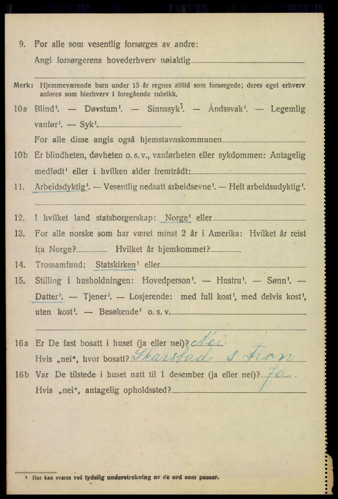 SAH, 1920 census for Ringebu, 1920, p. 8010