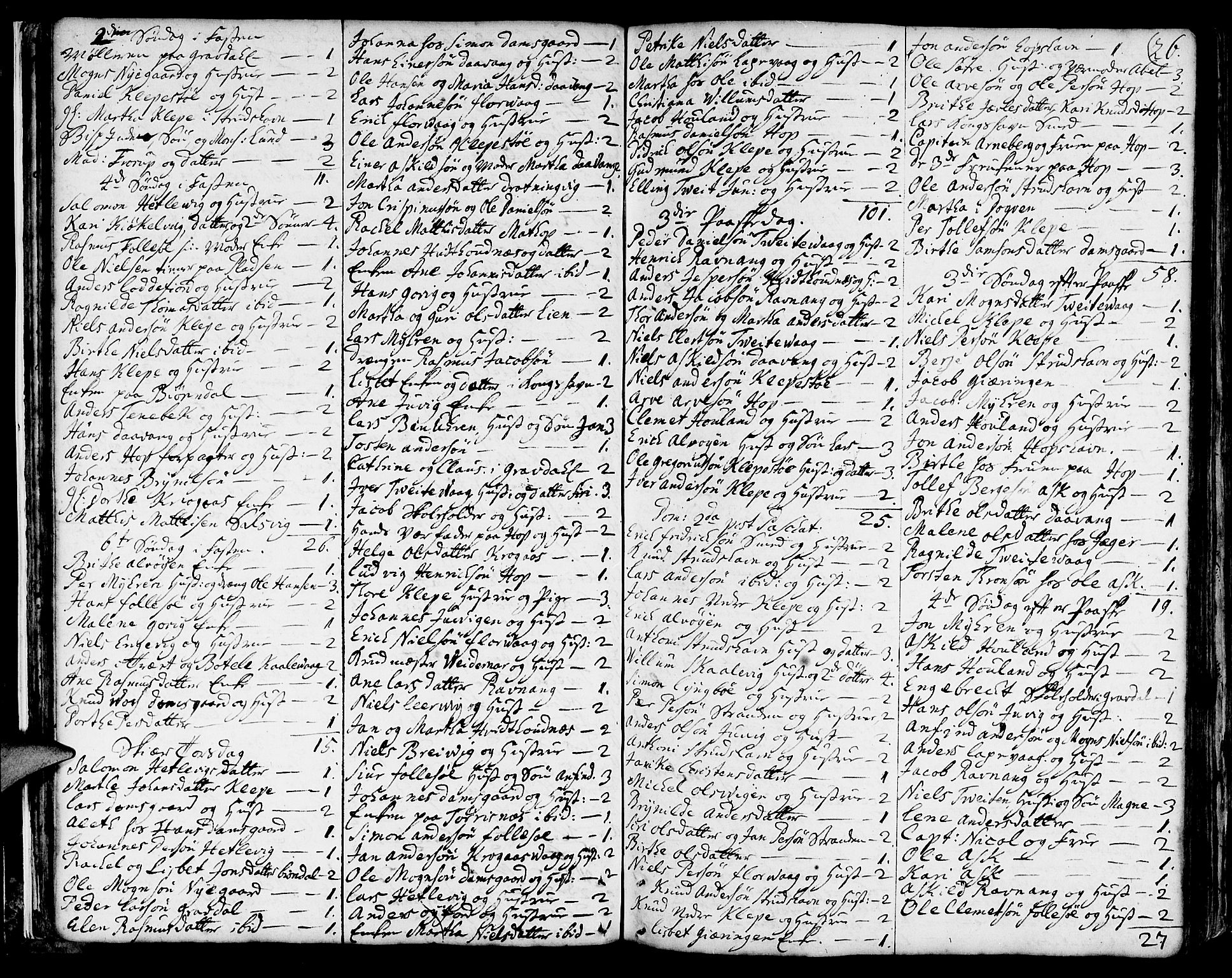 Askøy Sokneprestembete, AV/SAB-A-74101/H/Ha/Haa/Haaa/L0001: Parish register (official) no. A 1, 1742-1818, p. 26