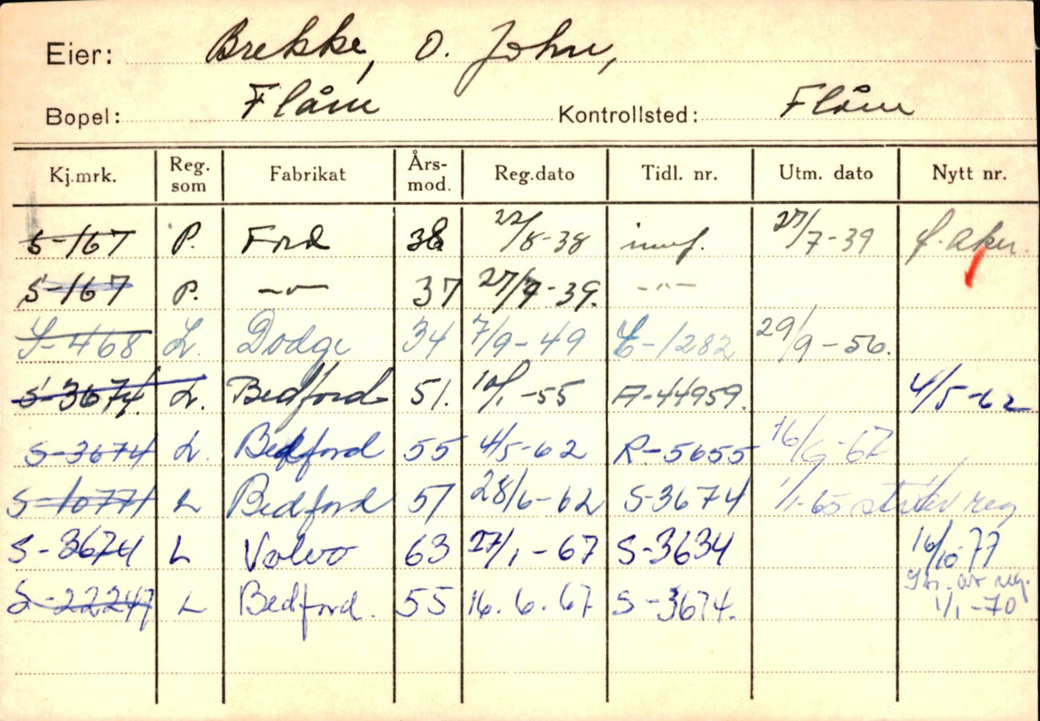 Statens vegvesen, Sogn og Fjordane vegkontor, AV/SAB-A-5301/4/F/L0125: Eigarregister Sogndal V-Å. Aurland A-Å. Fjaler A-N, 1945-1975, p. 507