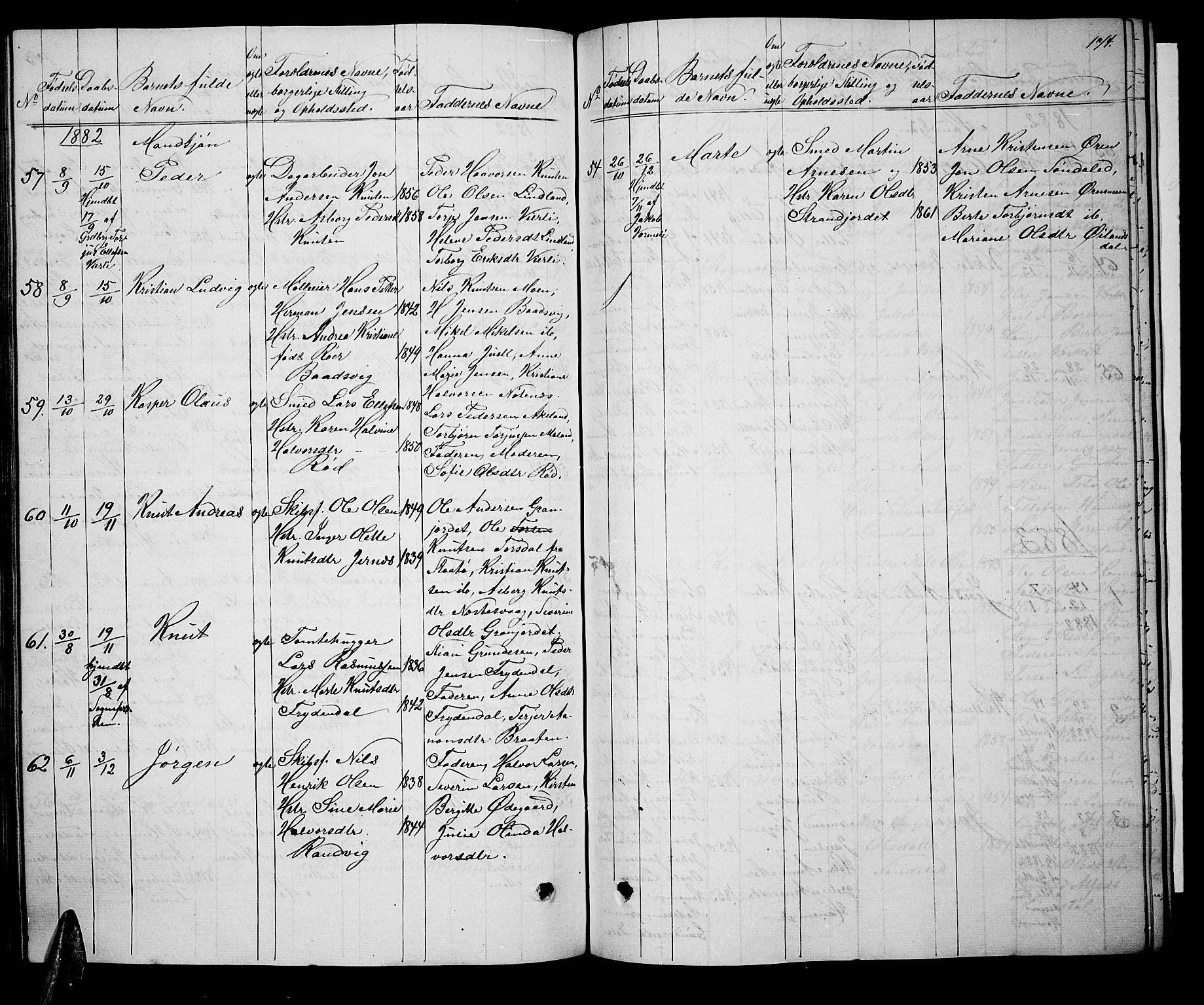 Søndeled sokneprestkontor, AV/SAK-1111-0038/F/Fb/L0004: Parish register (copy) no. B 4, 1857-1884, p. 174