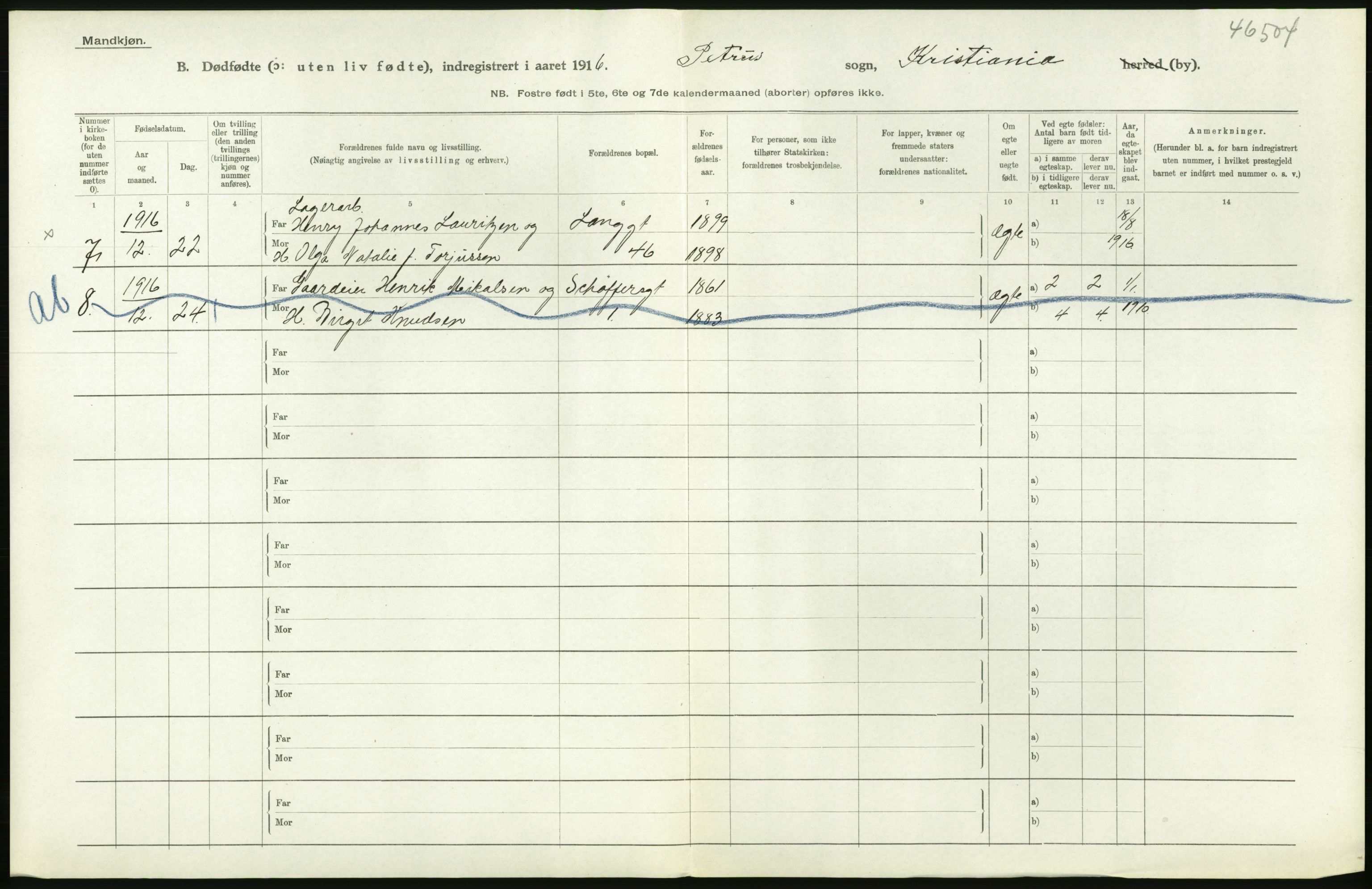 Statistisk sentralbyrå, Sosiodemografiske emner, Befolkning, RA/S-2228/D/Df/Dfb/Dfbf/L0010: Kristiania: Døde, dødfødte., 1916, p. 554