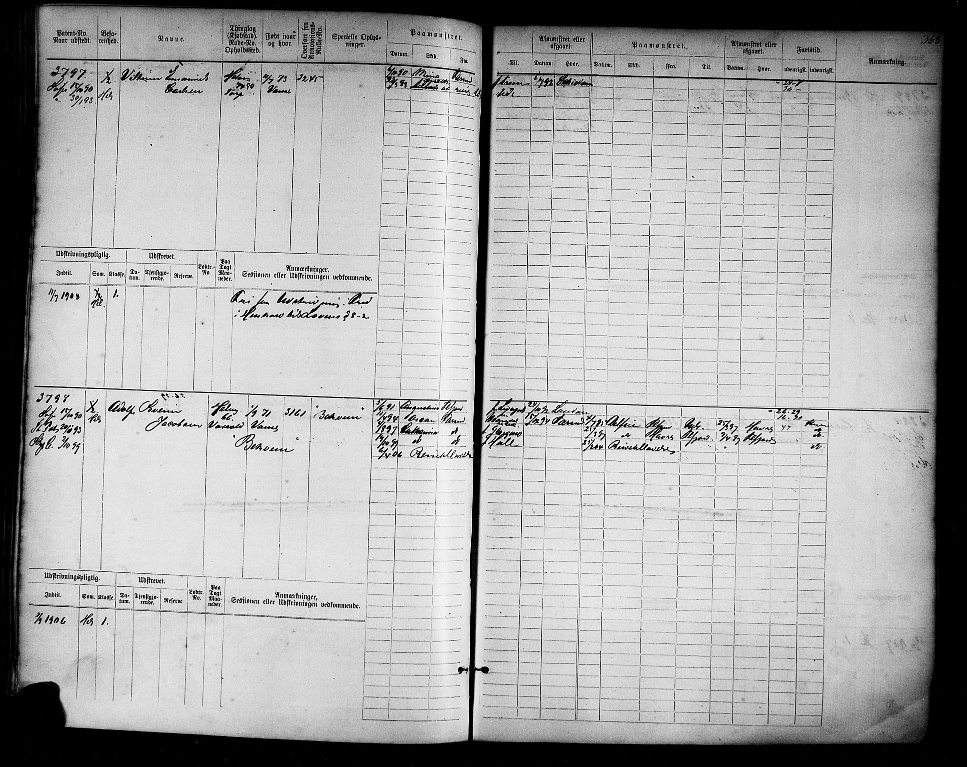 Farsund mønstringskrets, SAK/2031-0017/F/Fb/L0019: Hovedrulle nr 3067-3832, Z-11, 1882-1922, p. 375