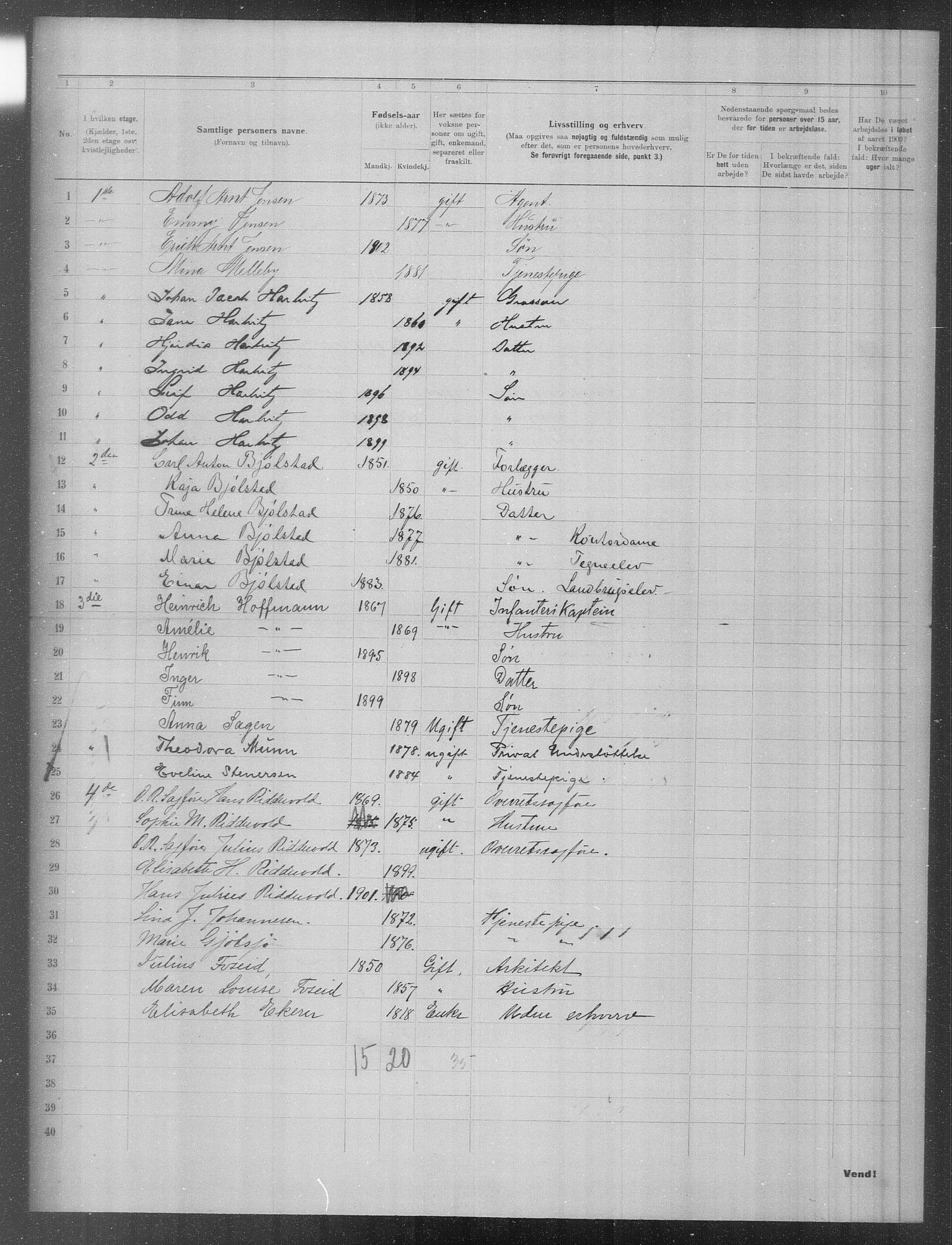 OBA, Municipal Census 1903 for Kristiania, 1903, p. 810
