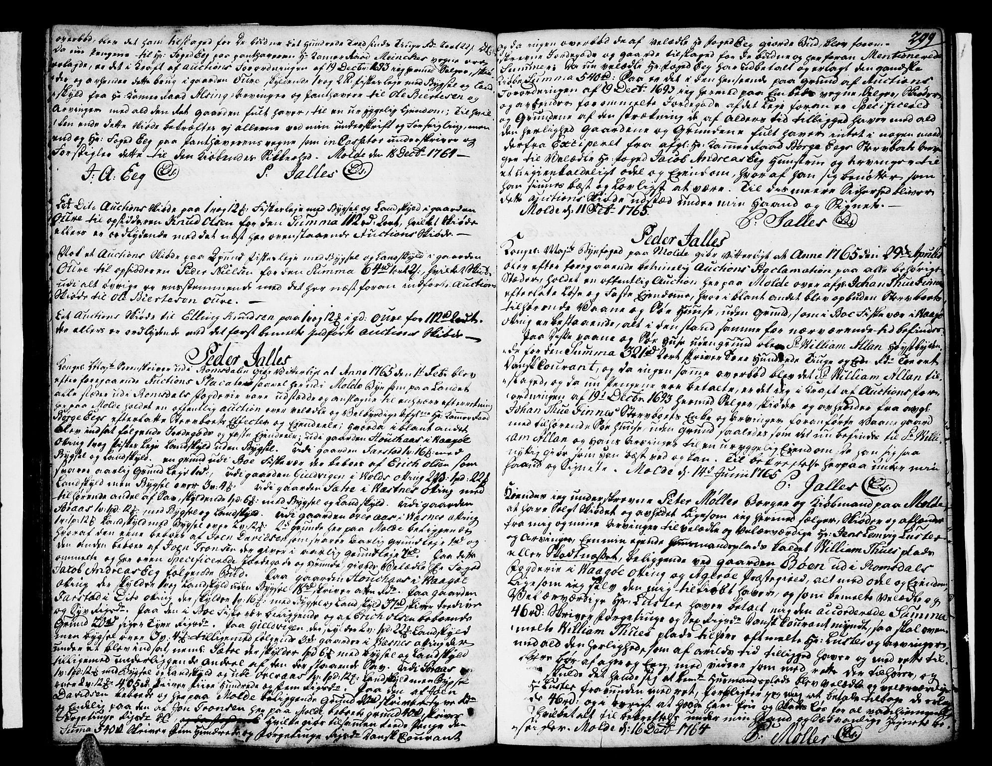 Romsdal sorenskriveri, SAT/A-4149/1/2/2C/L0003: Mortgage book no. 3, 1747-1767, p. 299