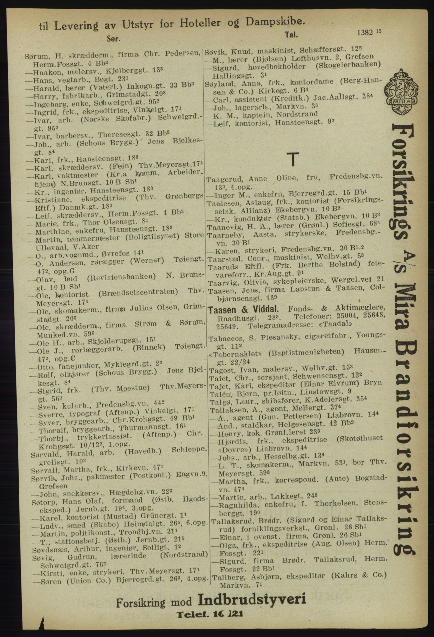 Kristiania/Oslo adressebok, PUBL/-, 1918, p. 1422