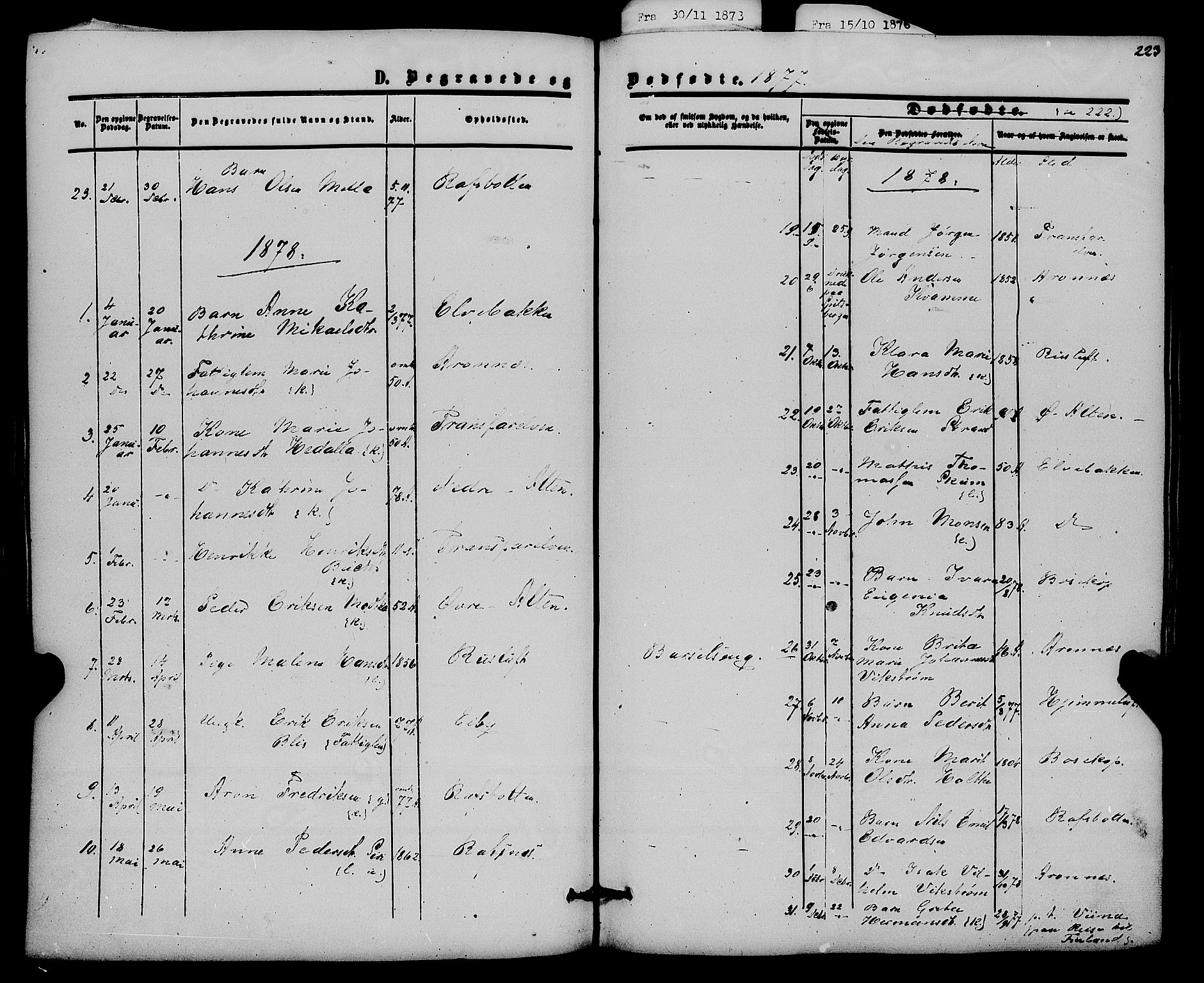 Alta sokneprestkontor, AV/SATØ-S-1338/H/Ha/L0001.kirke: Parish register (official) no. 1, 1858-1878, p. 223