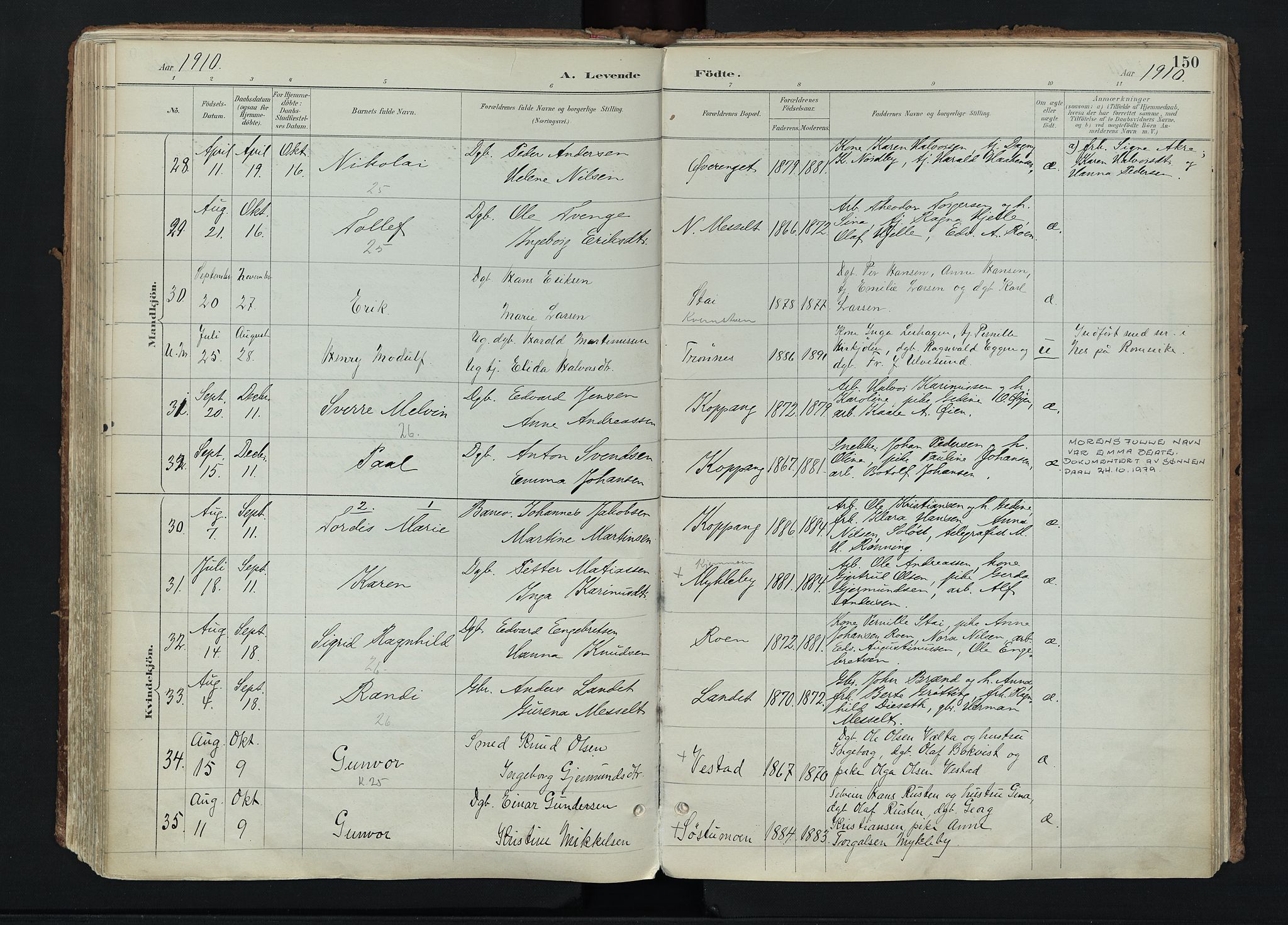 Stor-Elvdal prestekontor, AV/SAH-PREST-052/H/Ha/Haa/L0004: Parish register (official) no. 4, 1890-1922, p. 150