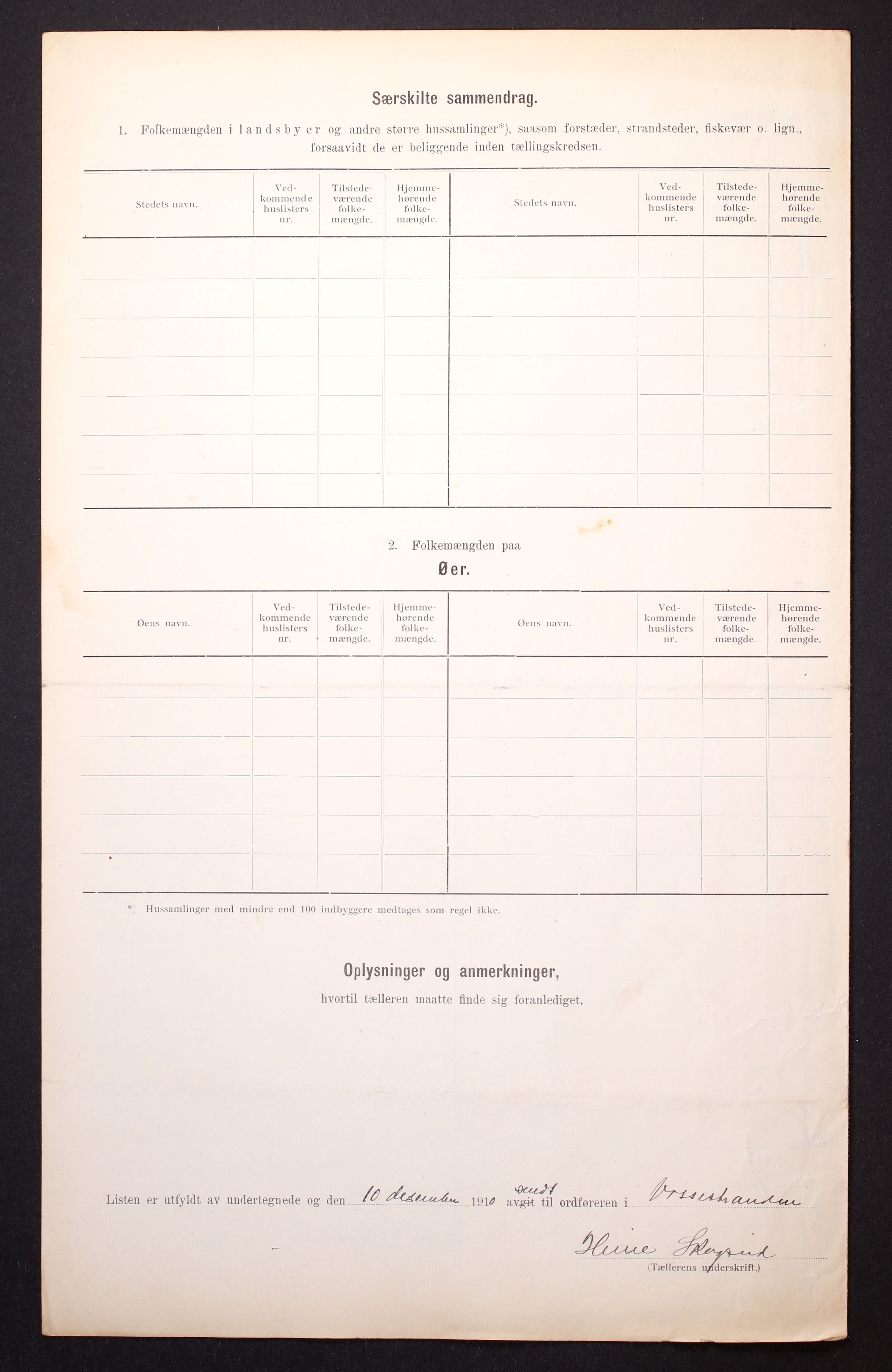 RA, 1910 census for Vossestrand, 1910, p. 12