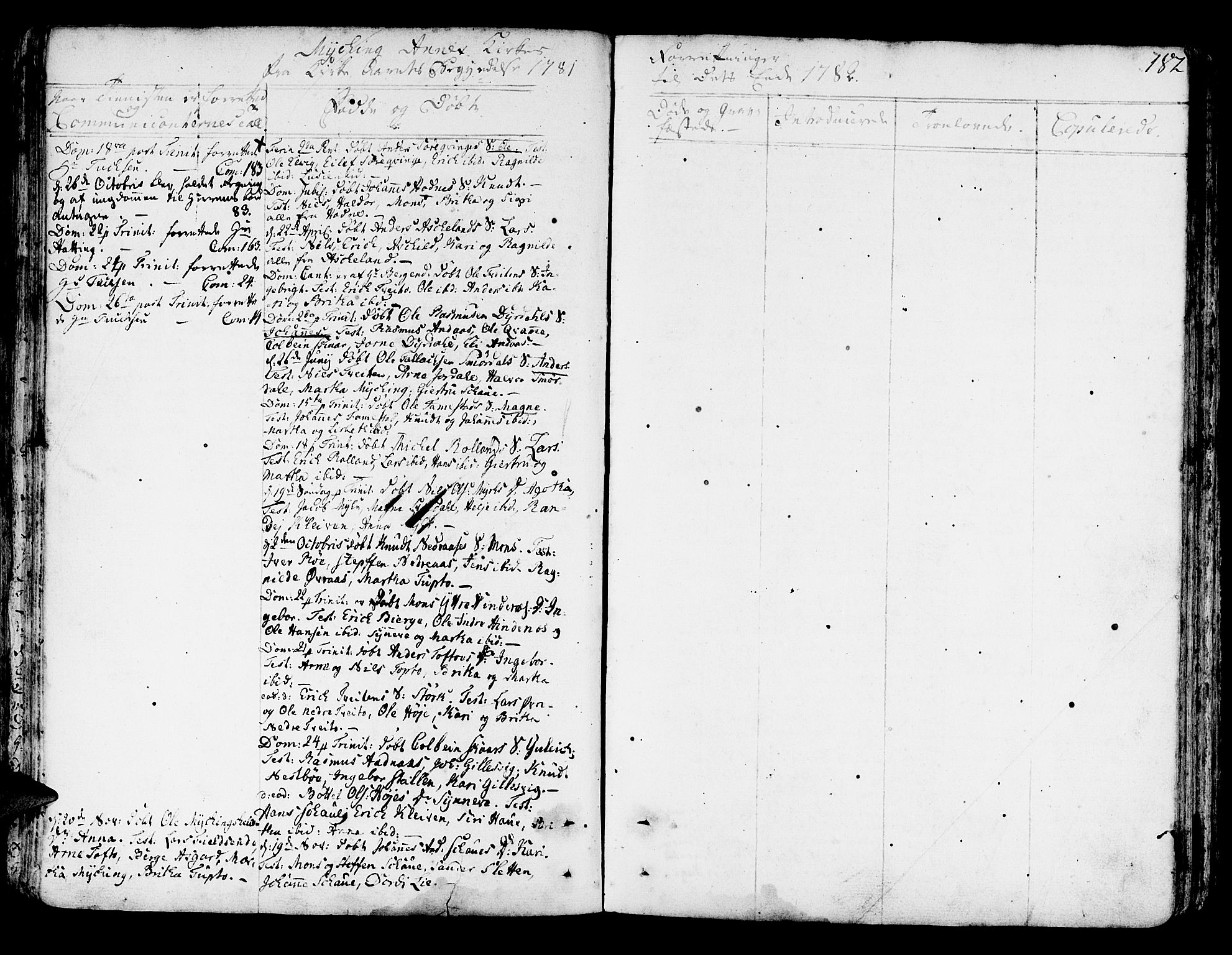 Lindås Sokneprestembete, AV/SAB-A-76701/H/Haa/Haaa/L0004: Parish register (official) no. A 4, 1764-1791, p. 182