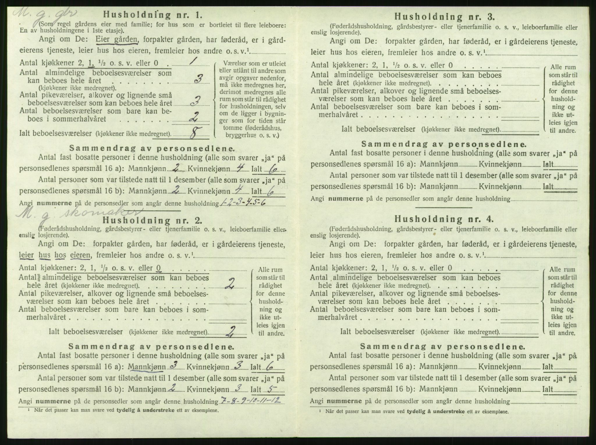 SAT, 1920 census for Tustna, 1920, p. 184