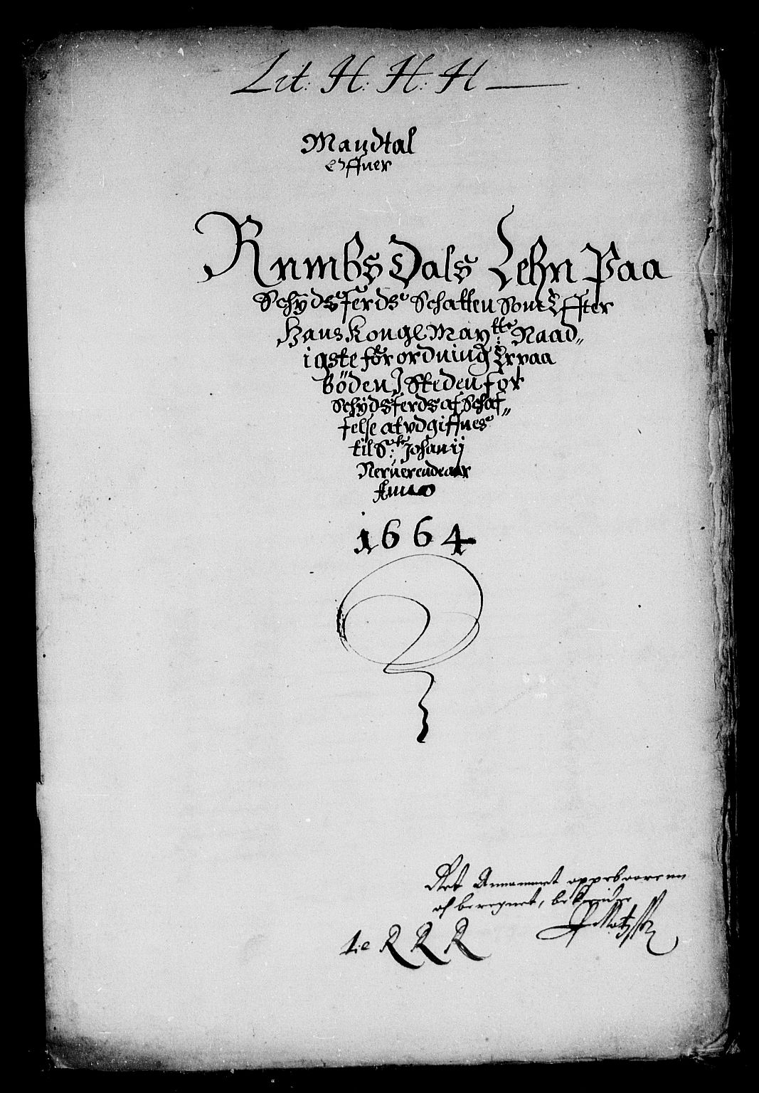 Rentekammeret inntil 1814, Reviderte regnskaper, Stiftamtstueregnskaper, Trondheim stiftamt og Nordland amt, AV/RA-EA-6044/R/Rd/L0011: Trondheim stiftamt, 1664