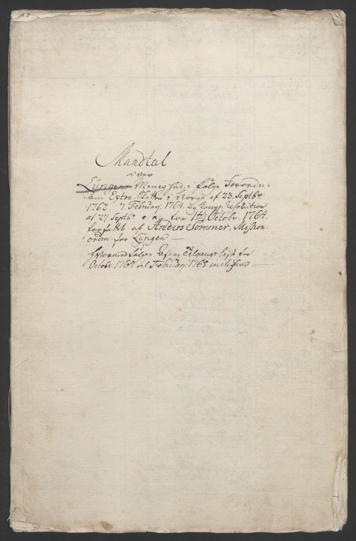 Rentekammeret inntil 1814, Realistisk ordnet avdeling, RA/EA-4070/Ol/L0022b: [Gg 10]: Ekstraskatten, 23.09.1762. Senja og Troms, 1765-1768, p. 102