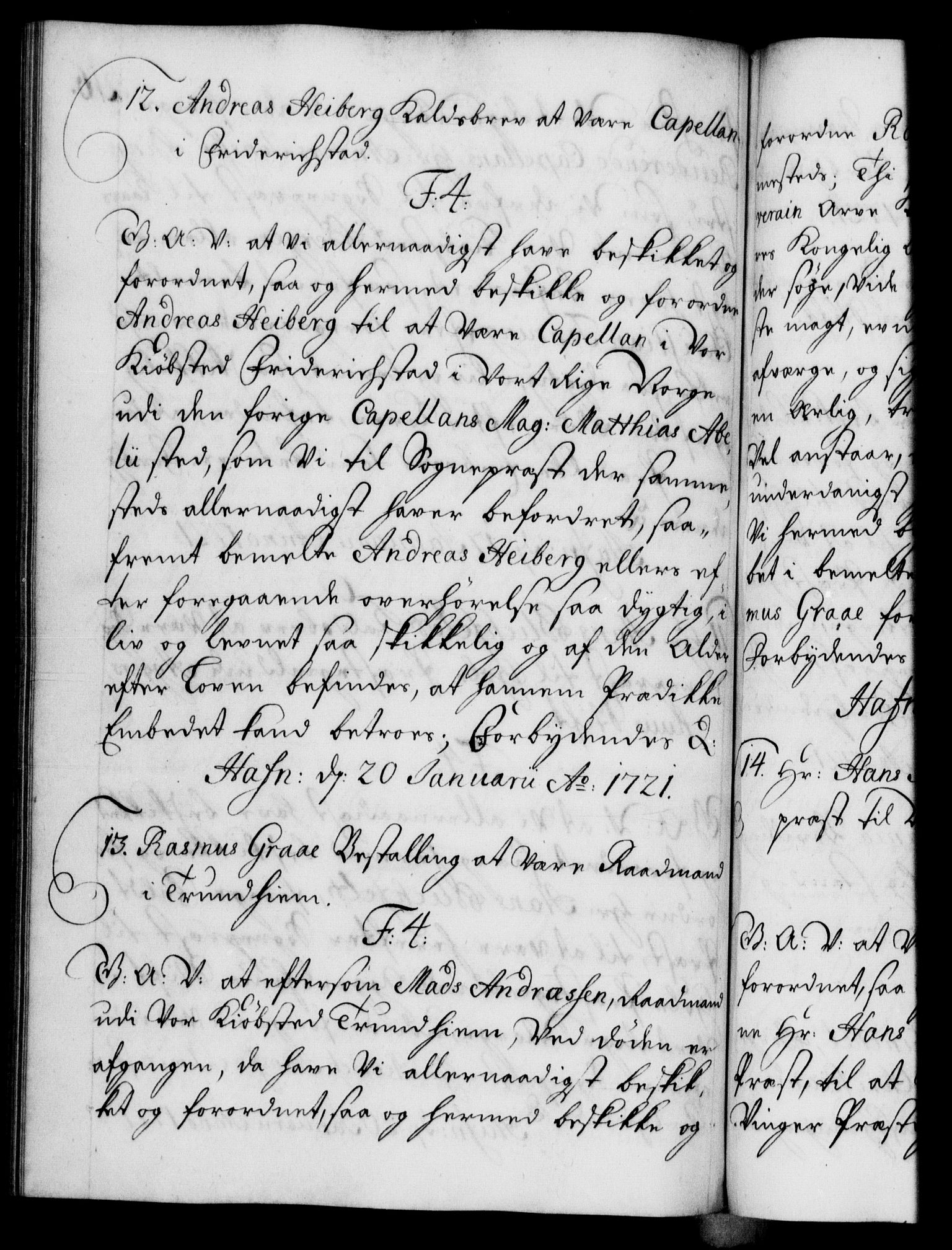 Danske Kanselli 1572-1799, AV/RA-EA-3023/F/Fc/Fca/Fcaa/L0023: Norske registre, 1720-1722, p. 216b