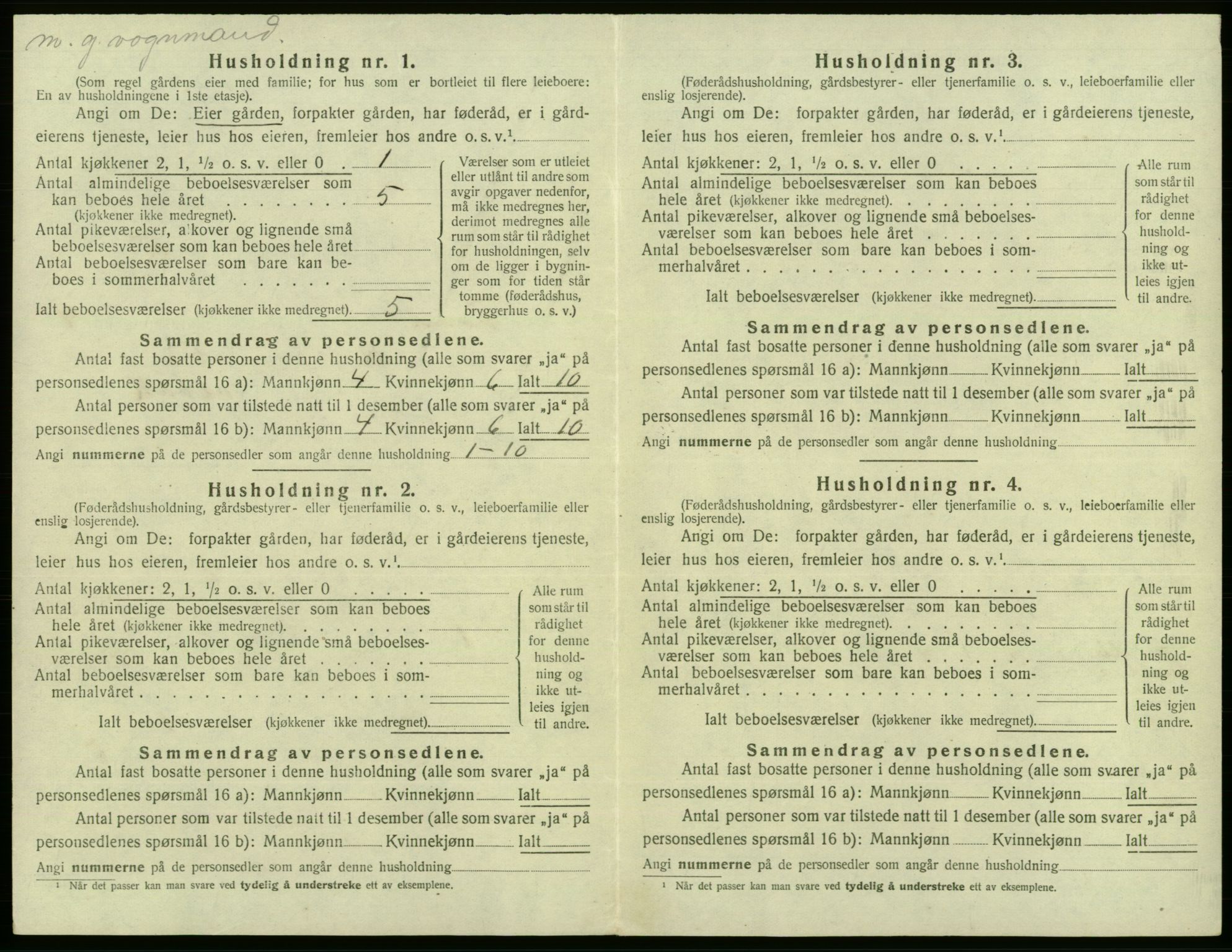SAB, 1920 census for Fana, 1920, p. 1641