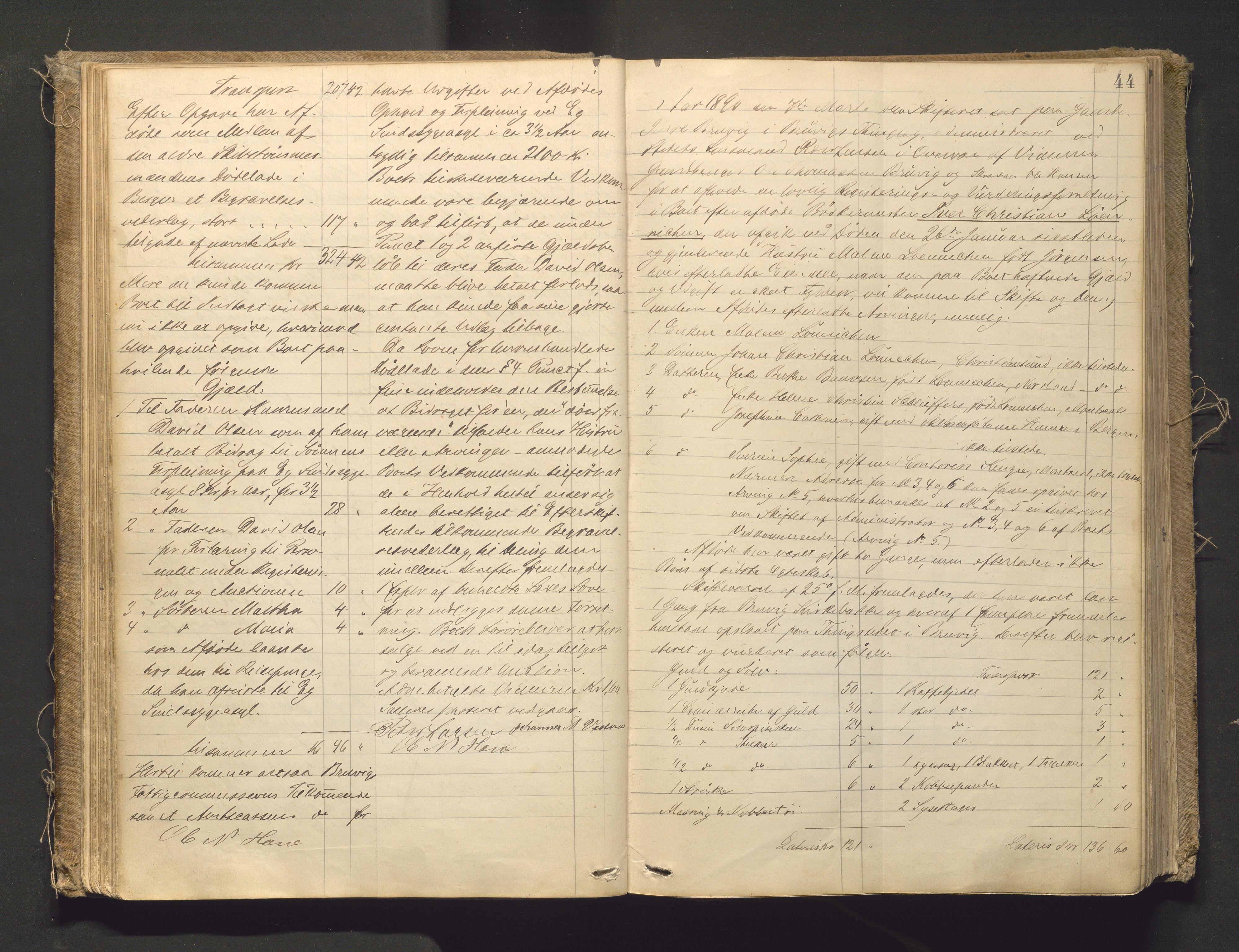 Lensmannen i Bruvik, AV/SAB-A-31301/0006/L0003: Registreringsprotokoll, 1884-1911, p. 43b-44a