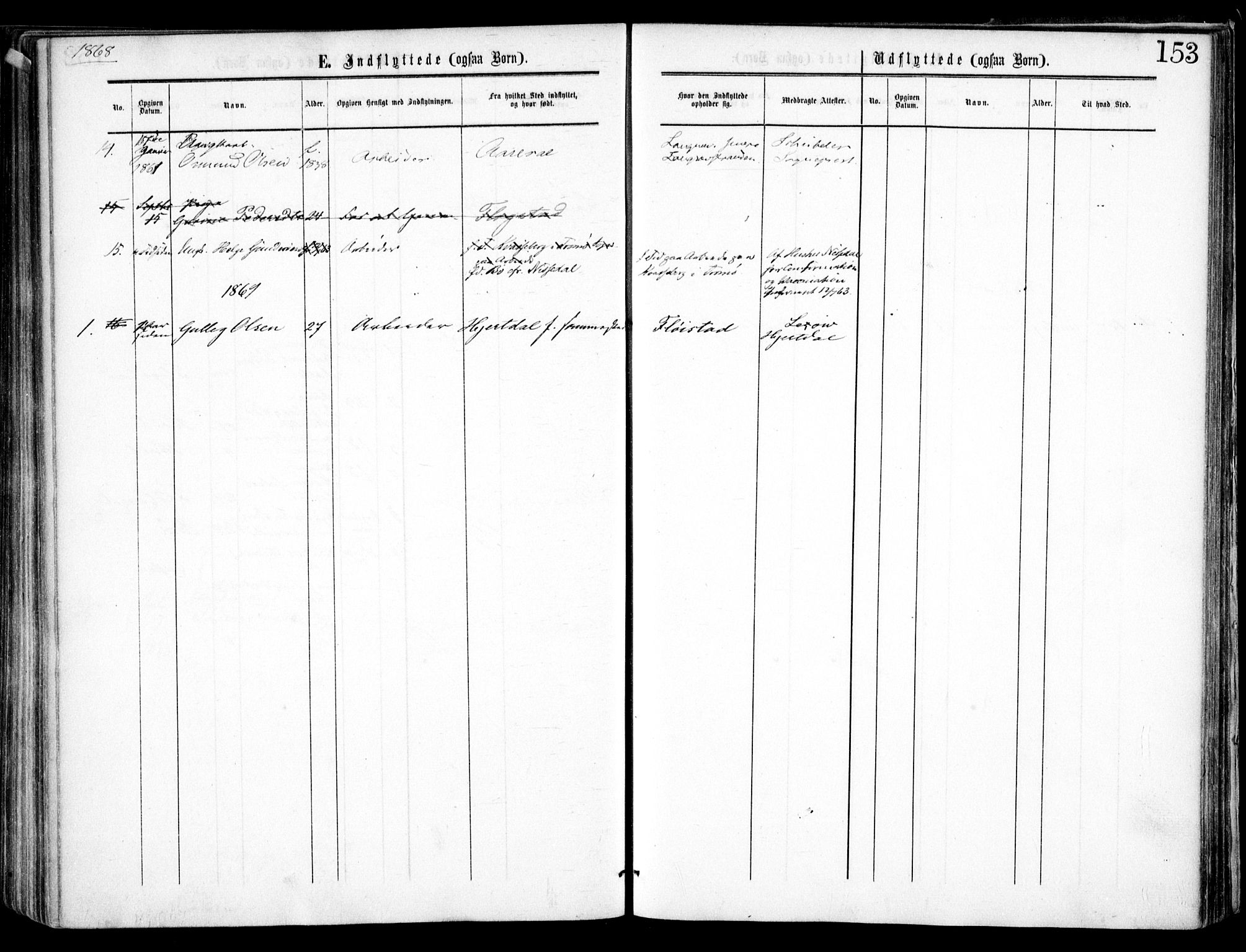 Austre Moland sokneprestkontor, AV/SAK-1111-0001/F/Fa/Faa/L0008: Parish register (official) no. A 8, 1858-1868, p. 153