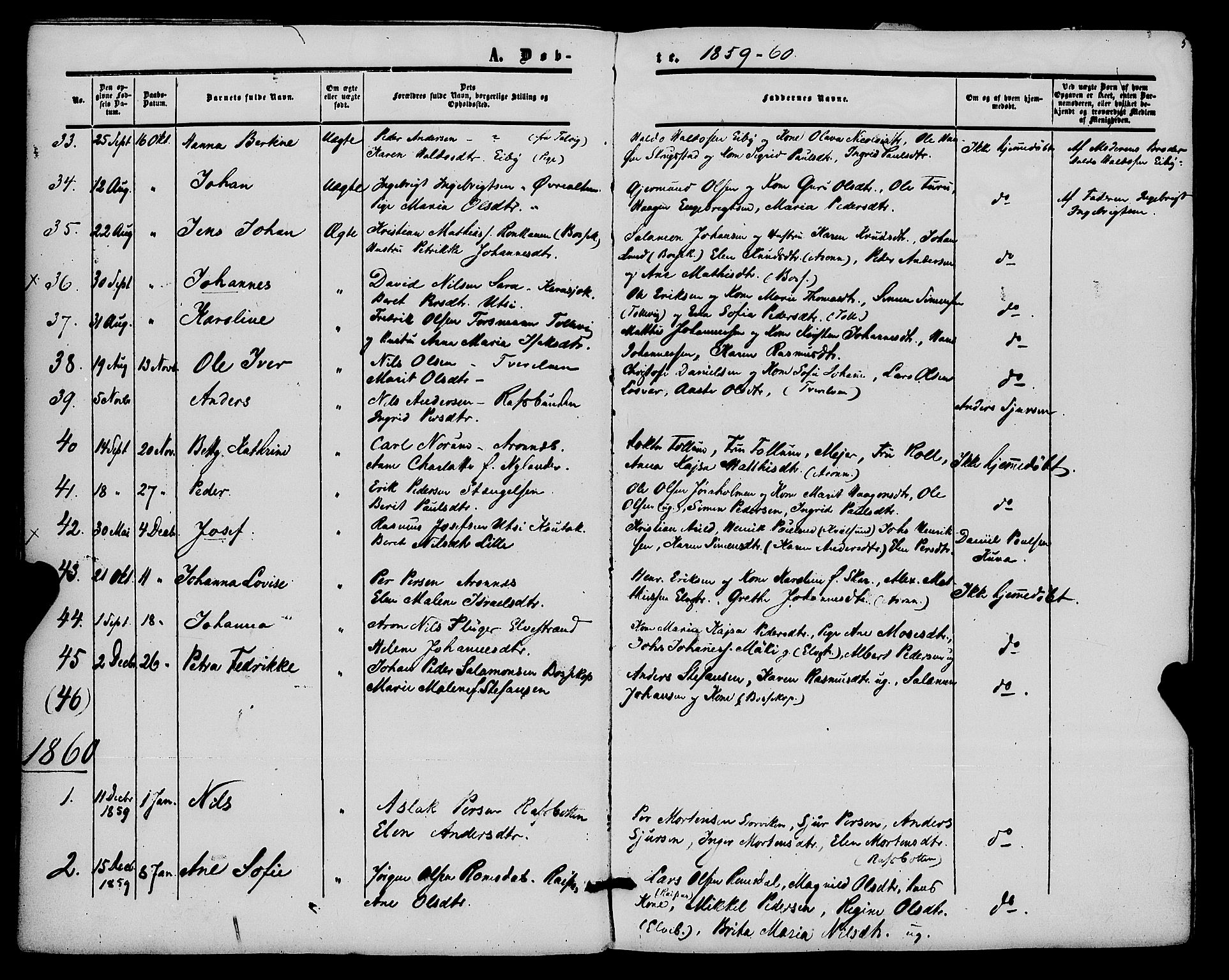 Alta sokneprestkontor, SATØ/S-1338/H/Ha/L0001.kirke: Parish register (official) no. 1, 1858-1878, p. 5