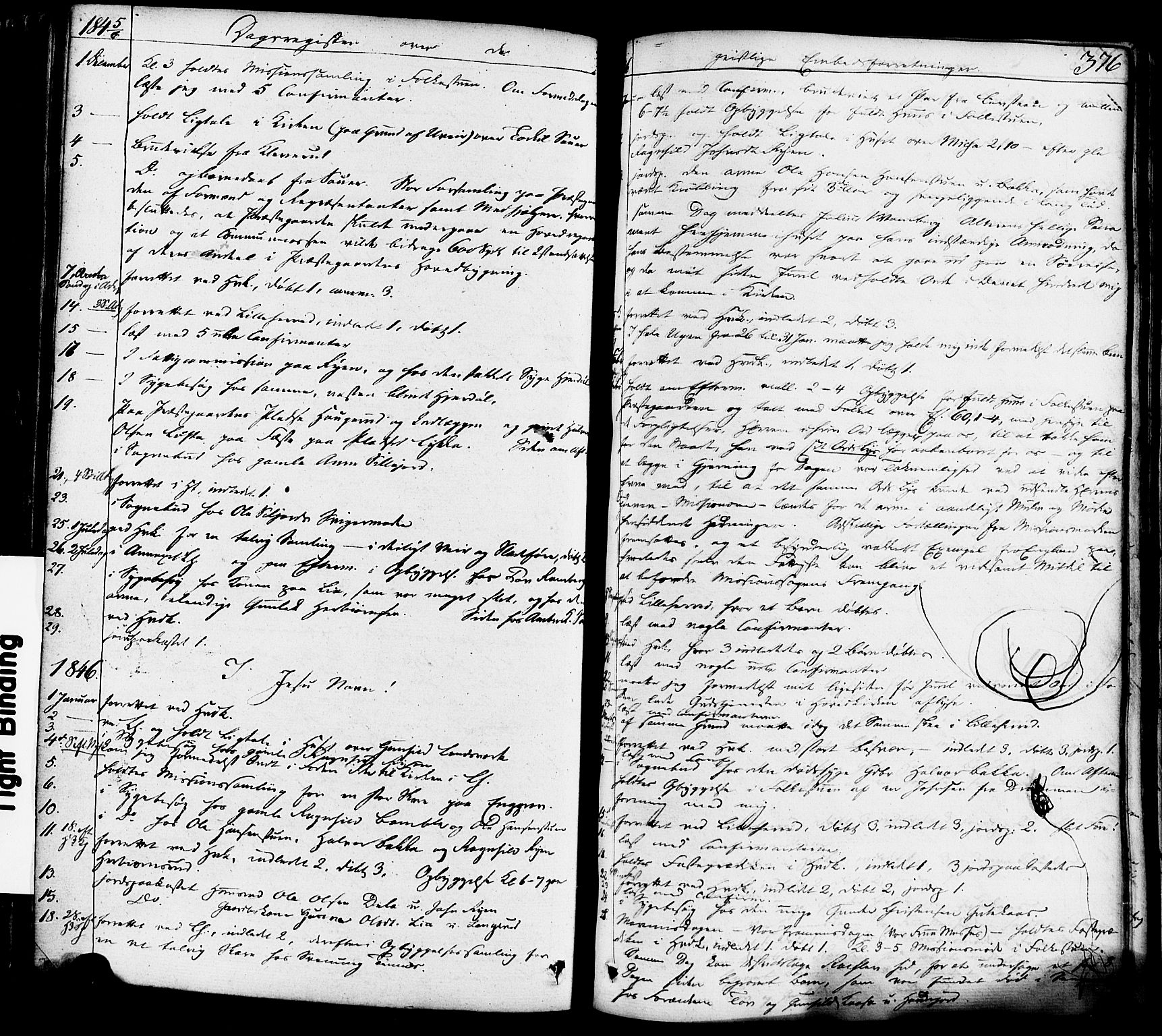 Heddal kirkebøker, AV/SAKO-A-268/F/Fa/L0006: Parish register (official) no. I 6, 1837-1854, p. 376