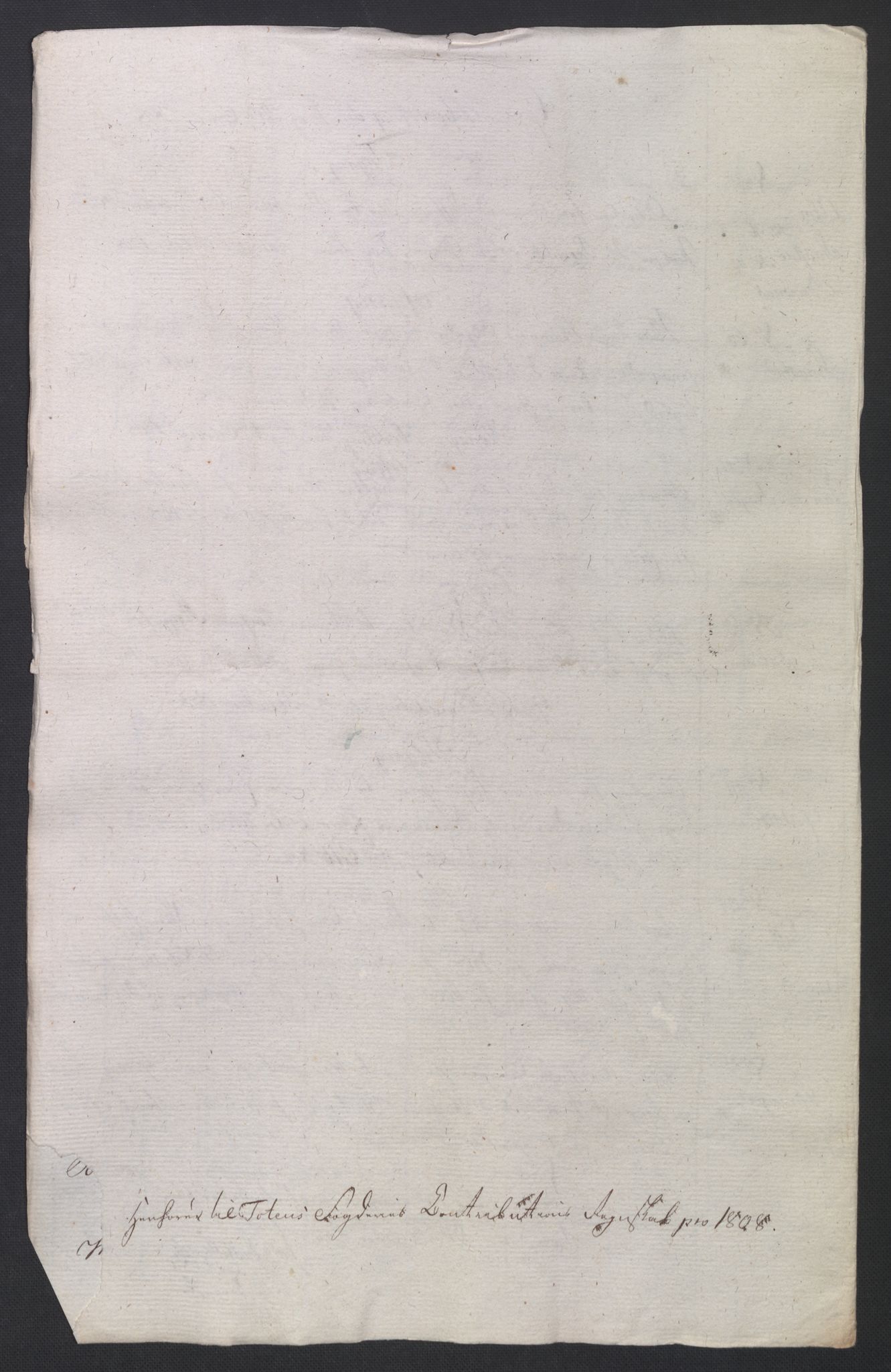 Rentekammeret inntil 1814, Reviderte regnskaper, Fogderegnskap, AV/RA-EA-4092/R19/L1396: Fogderegnskap Toten, Hadeland og Vardal, 1808, p. 527