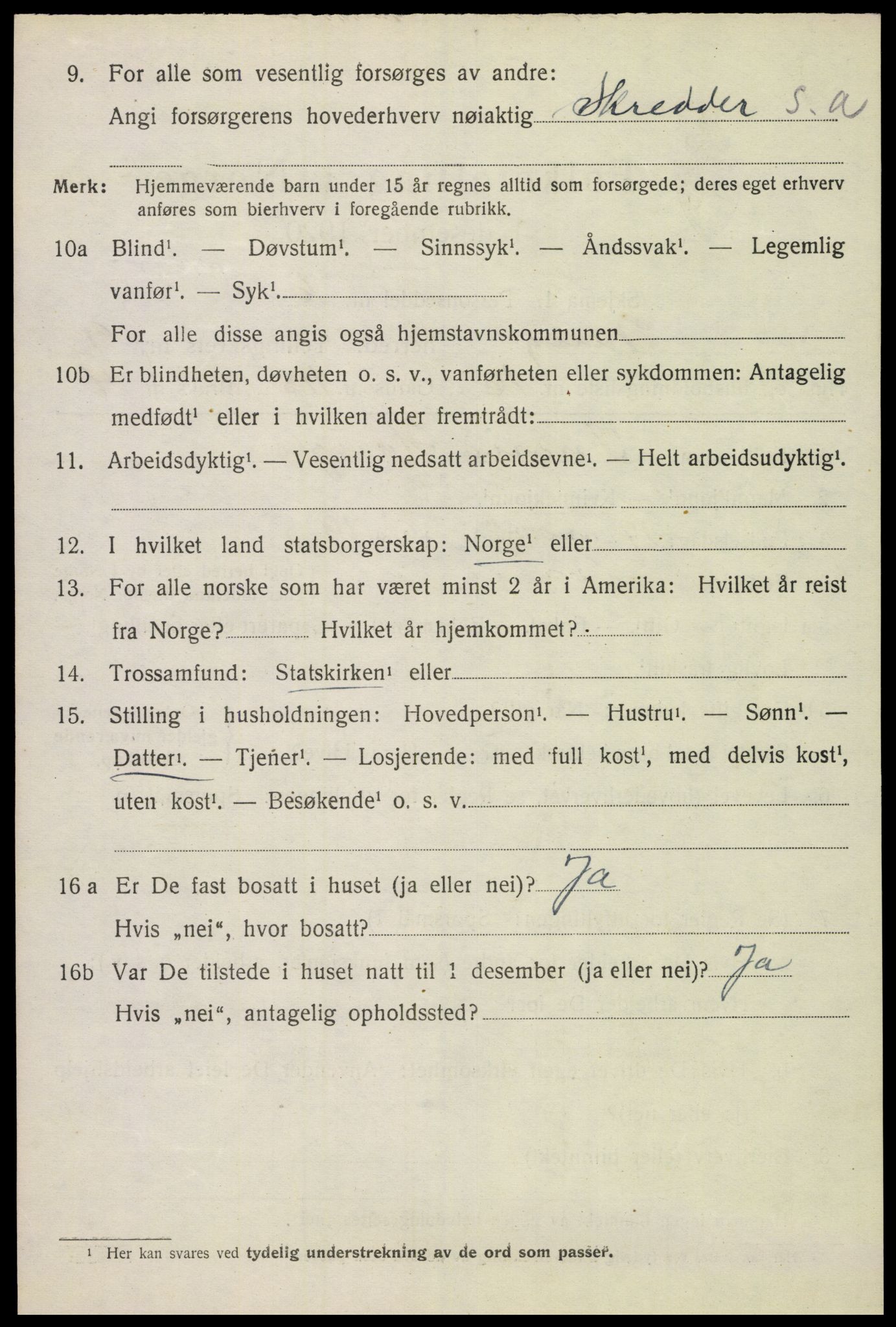 SAH, 1920 census for Vang (Hedmark), 1920, p. 18300