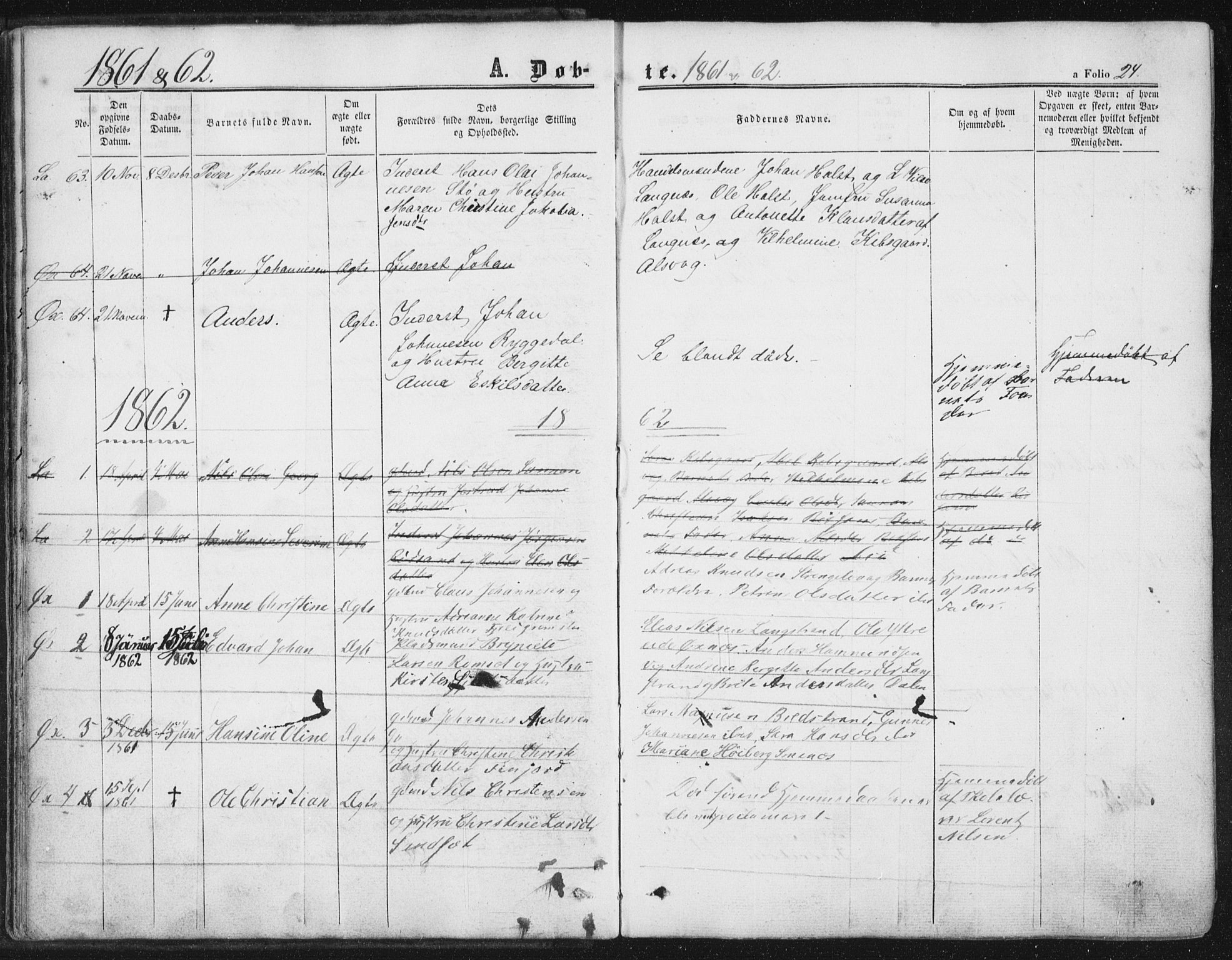 Ministerialprotokoller, klokkerbøker og fødselsregistre - Nordland, AV/SAT-A-1459/893/L1333: Parish register (official) no. 893A06, 1858-1866, p. 24