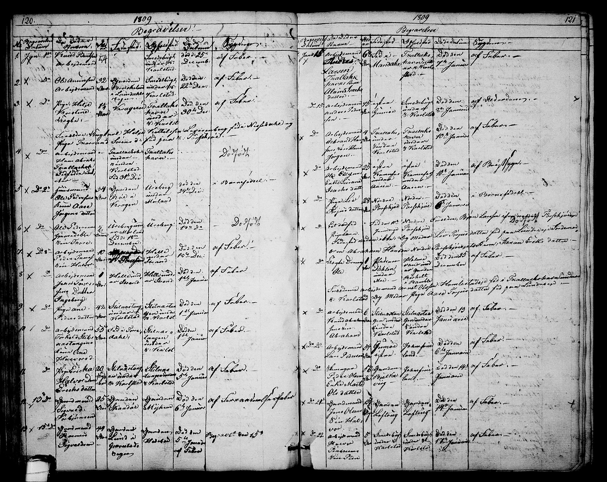 Sannidal kirkebøker, AV/SAKO-A-296/F/Fa/L0003: Parish register (official) no. 3, 1803-1813, p. 120-121