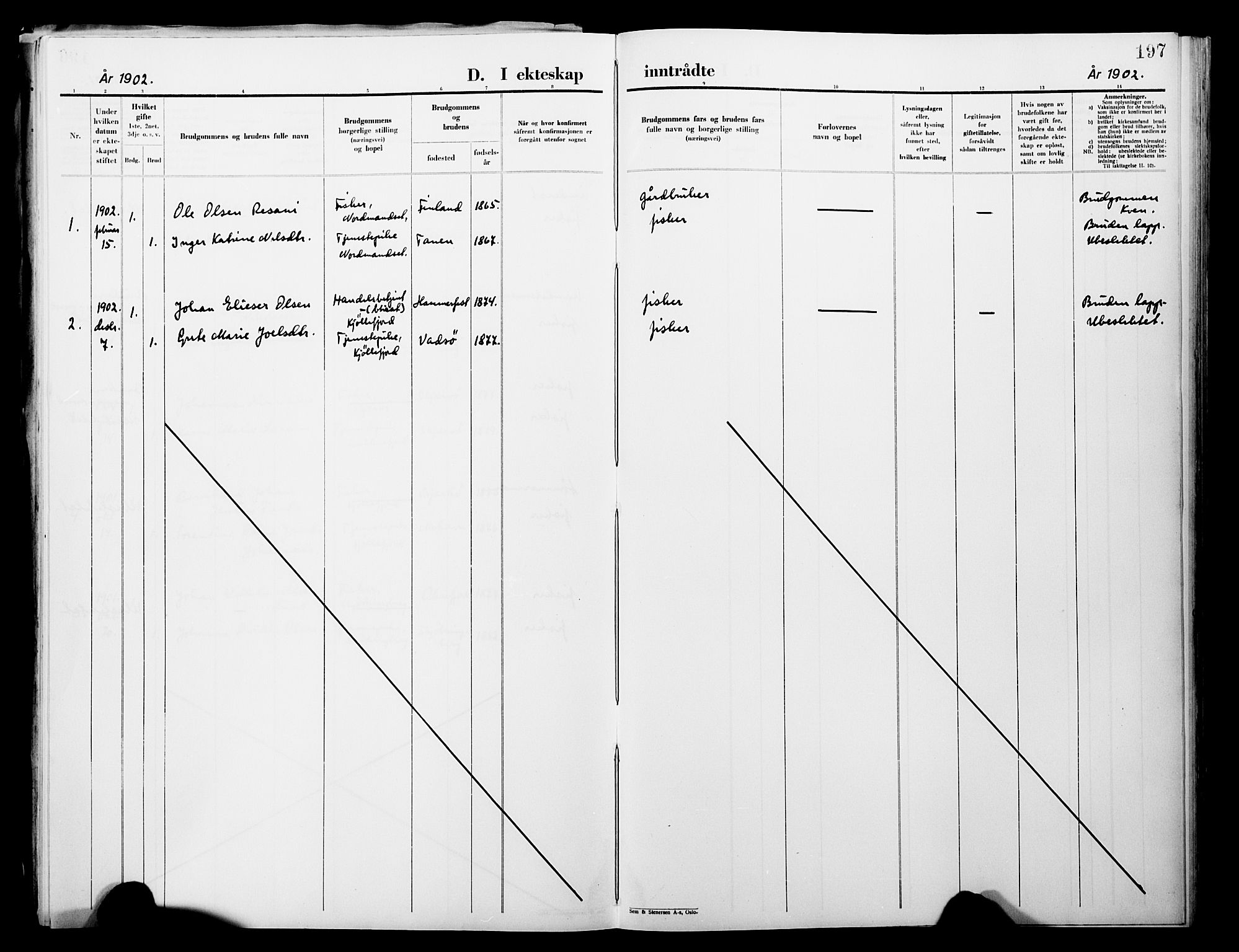 Lebesby sokneprestkontor, AV/SATØ-S-1353/H/Ha/L0004kirke: Parish register (official) no. 4, 1870-1902, p. 197