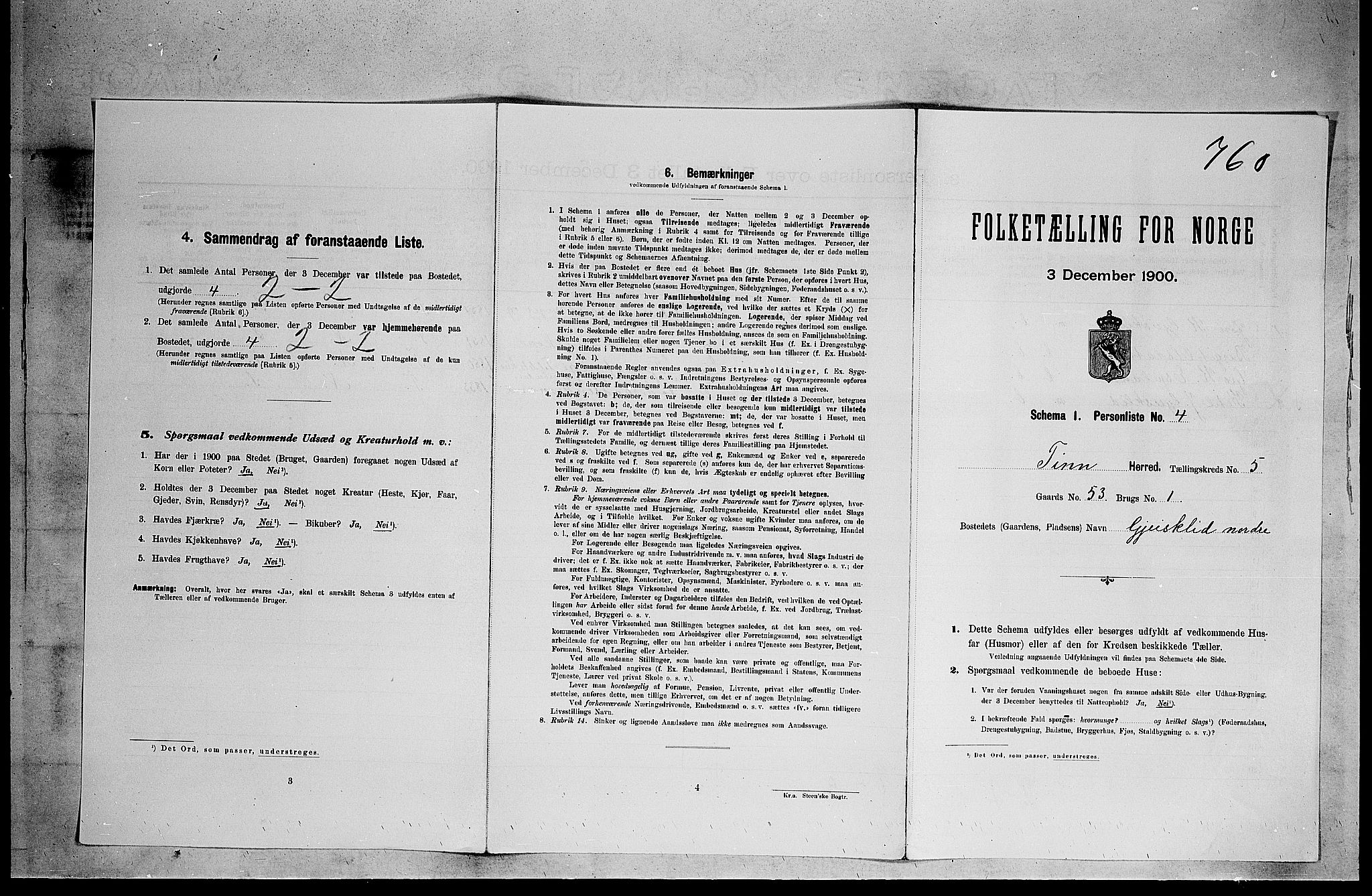 SAKO, 1900 census for Tinn, 1900, p. 383