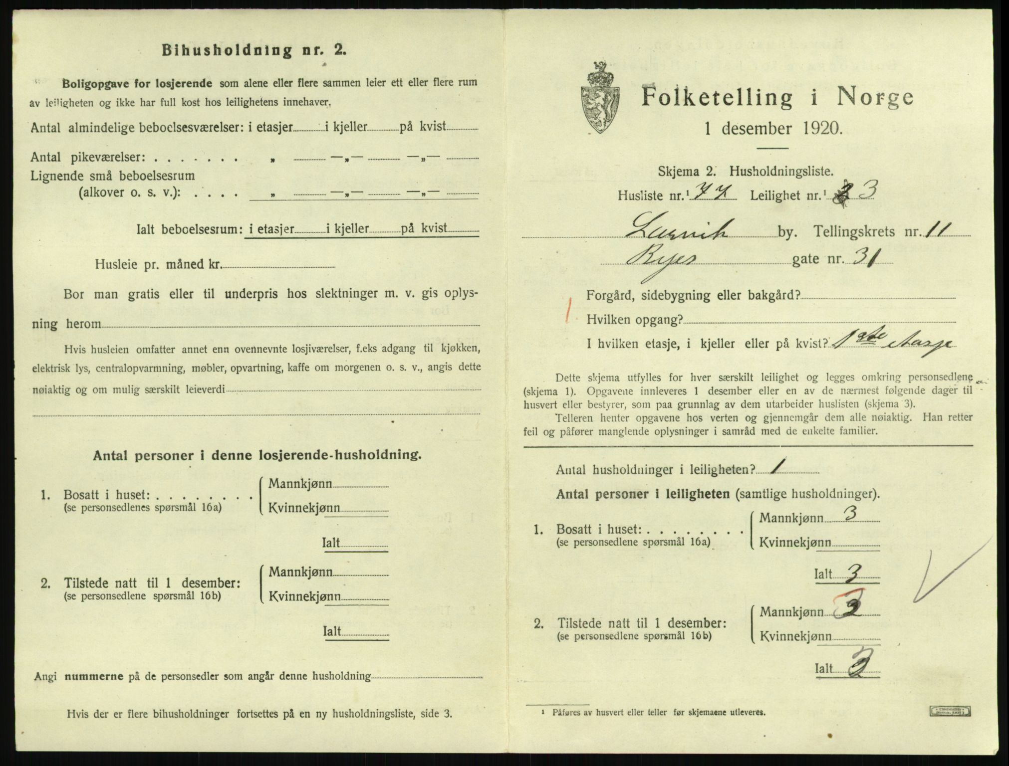 SAKO, 1920 census for Larvik, 1920, p. 8232