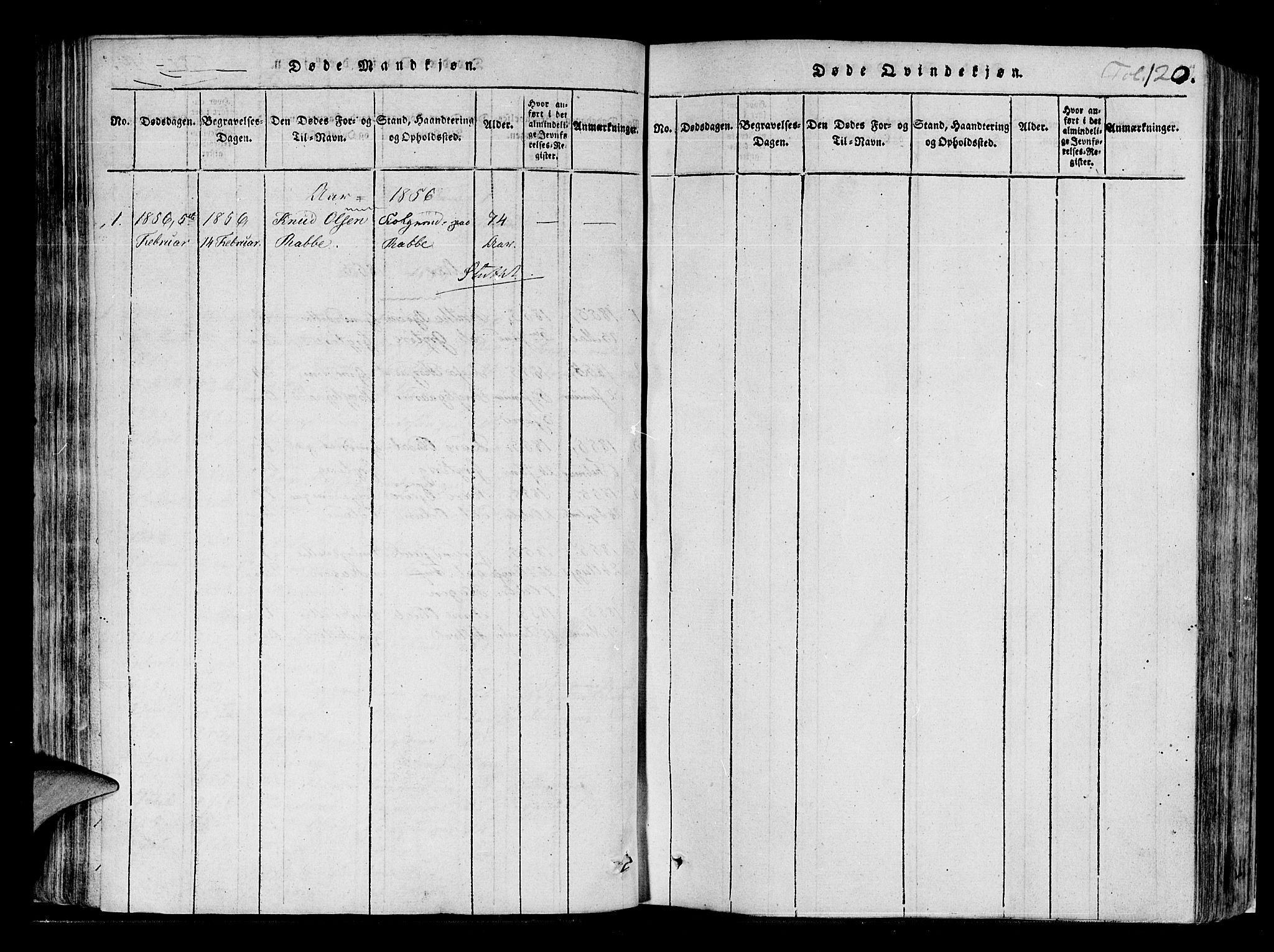 Røldal sokneprestembete, SAB/A-100247: Parish register (official) no. A 2, 1817-1856, p. 120