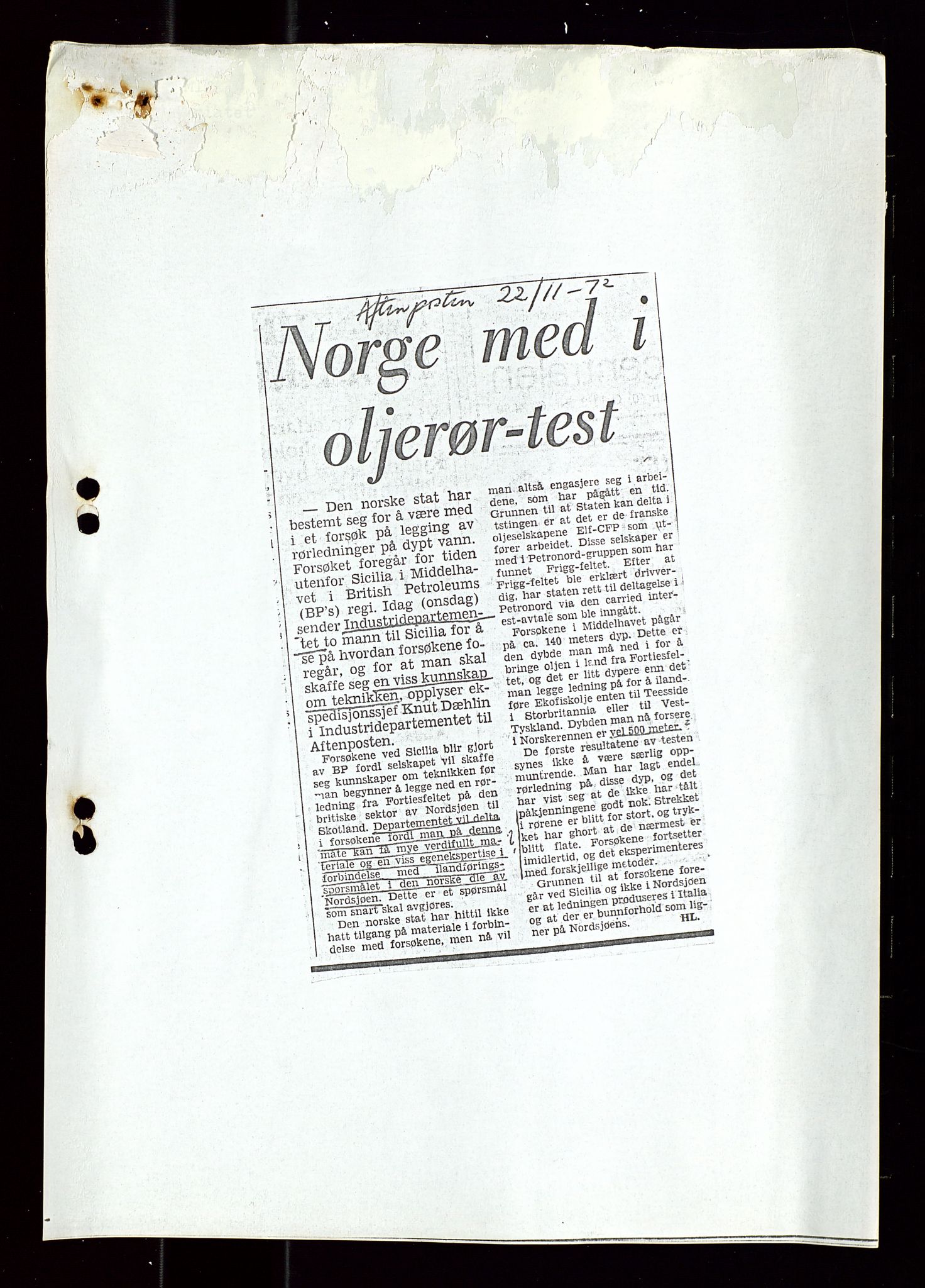 Industridepartementet, Oljekontoret, AV/SAST-A-101348/Di/L0003: DWP, møtereferater, 1972-1974, p. 12