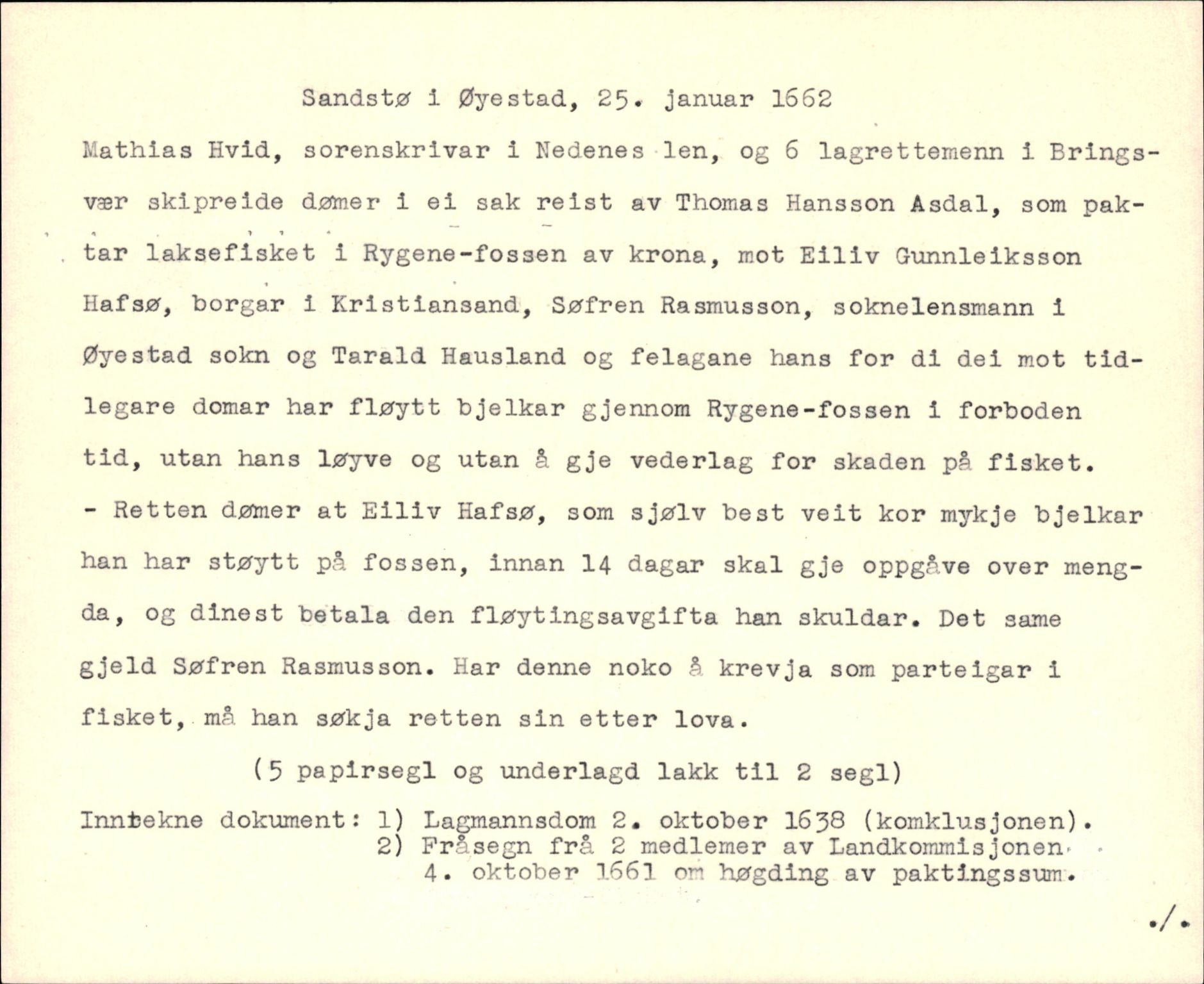 Riksarkivets diplomsamling, AV/RA-EA-5965/F35/F35d/L0005: Innlånte diplomer, seddelregister, 1661-1690, p. 67