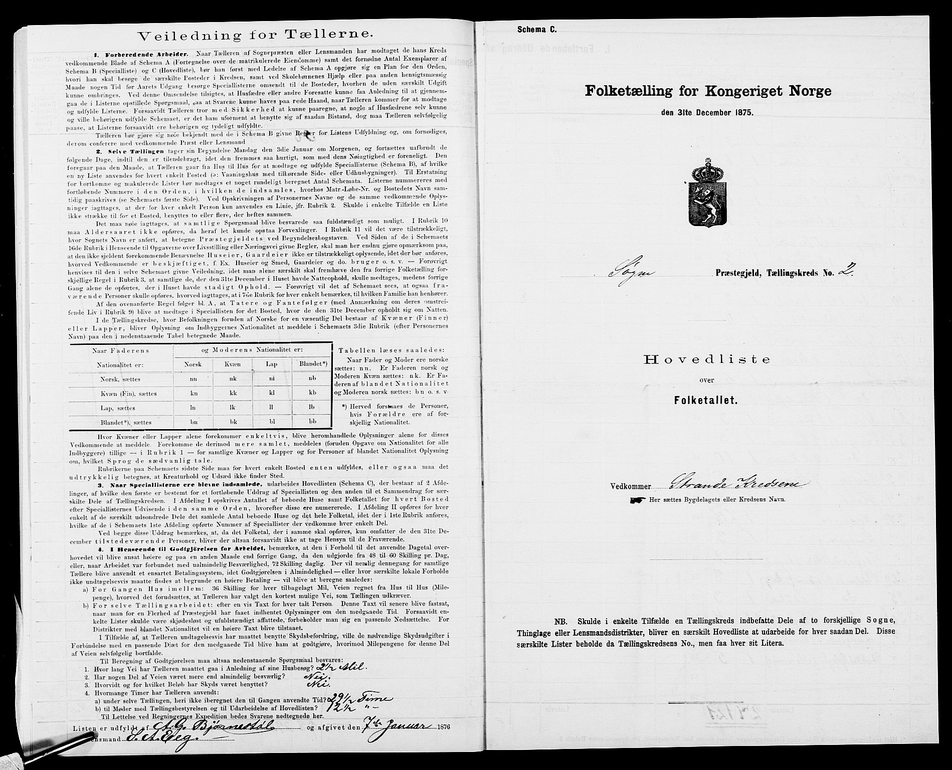 SAK, 1875 census for 1018P Søgne, 1875, p. 36