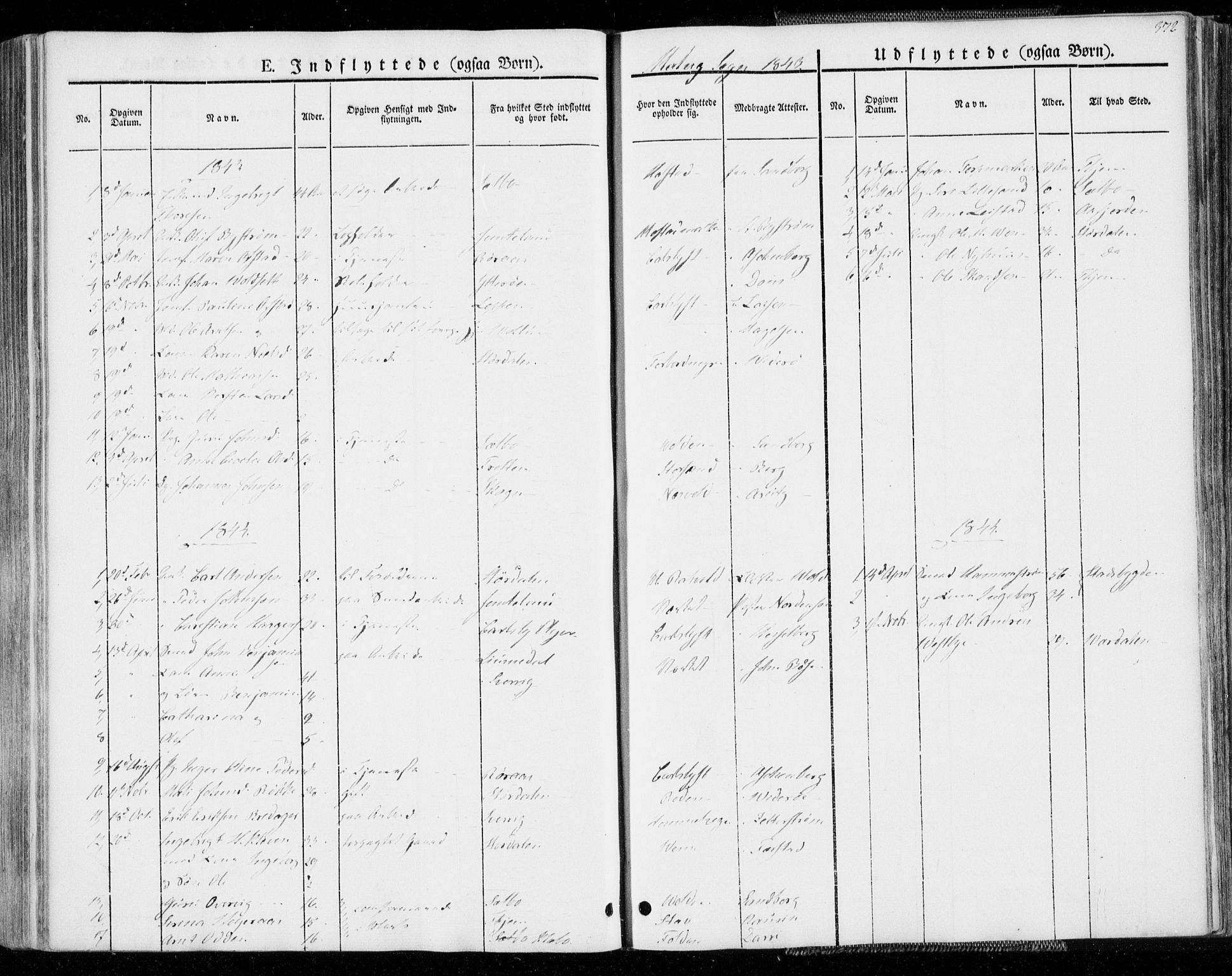 Ministerialprotokoller, klokkerbøker og fødselsregistre - Sør-Trøndelag, AV/SAT-A-1456/606/L0290: Parish register (official) no. 606A05, 1841-1847, p. 372