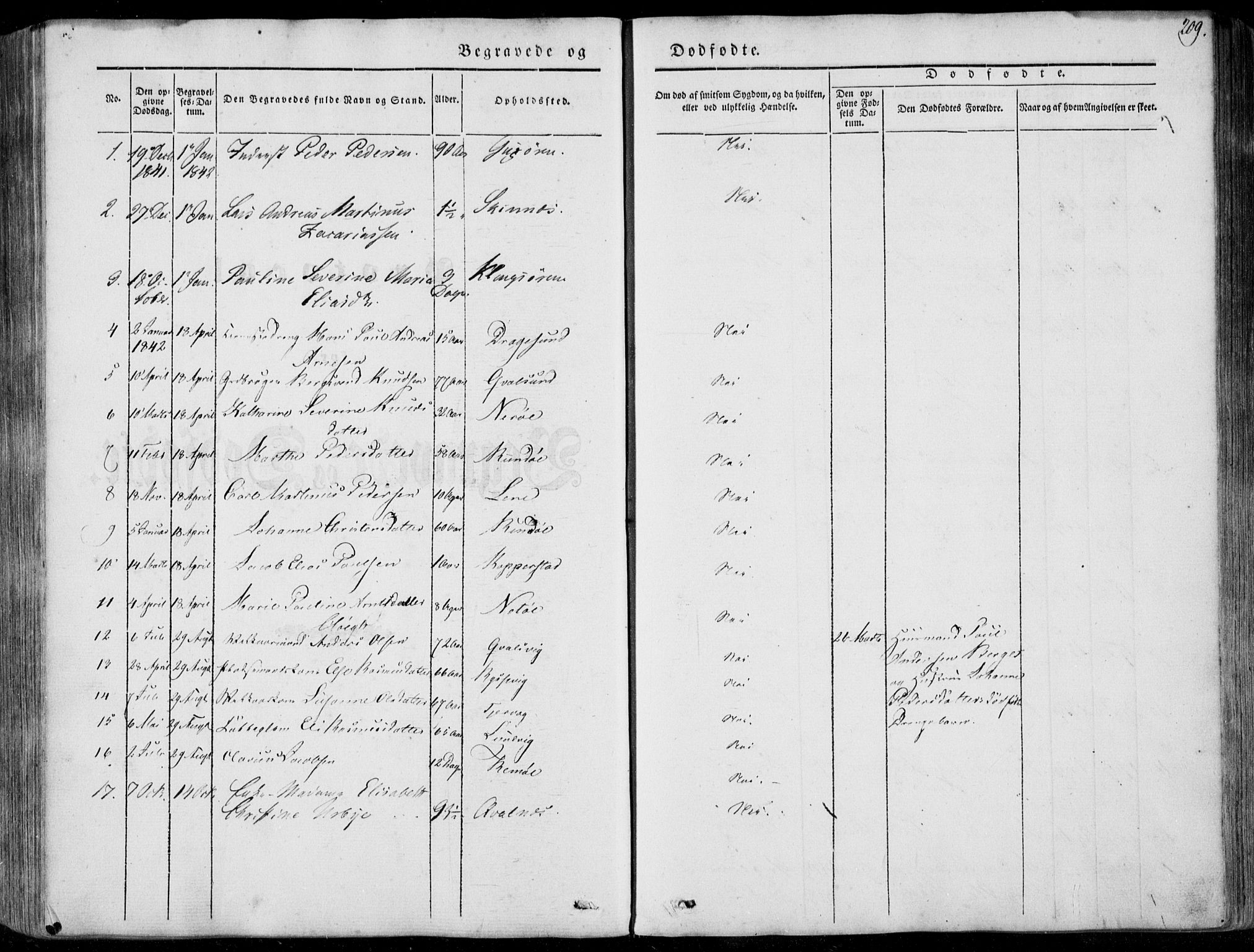 Ministerialprotokoller, klokkerbøker og fødselsregistre - Møre og Romsdal, AV/SAT-A-1454/507/L0070: Parish register (official) no. 507A05, 1842-1873, p. 209