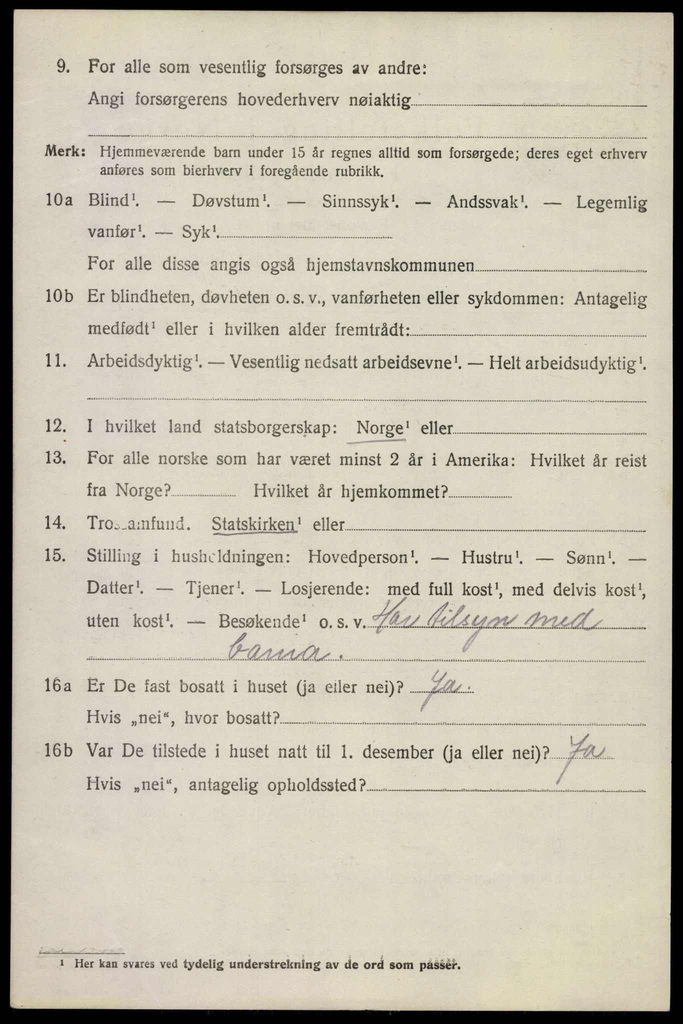 SAKO, 1920 census for Sem, 1920, p. 7848