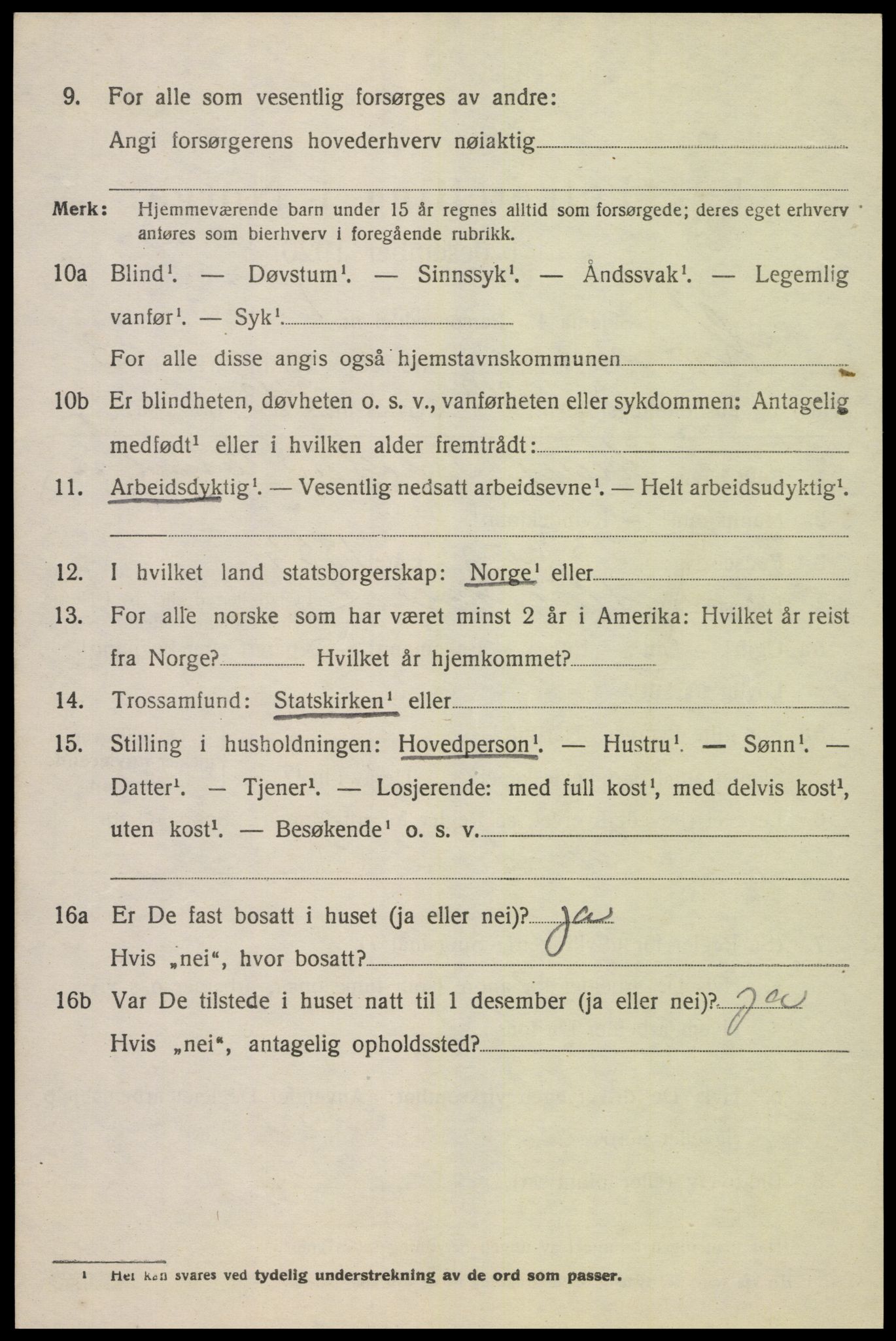 SAK, 1920 census for Kvås, 1920, p. 1169