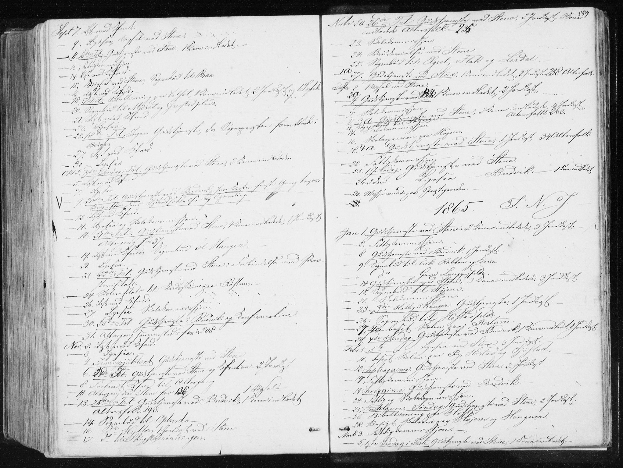 Ministerialprotokoller, klokkerbøker og fødselsregistre - Sør-Trøndelag, SAT/A-1456/612/L0377: Parish register (official) no. 612A09, 1859-1877, p. 554