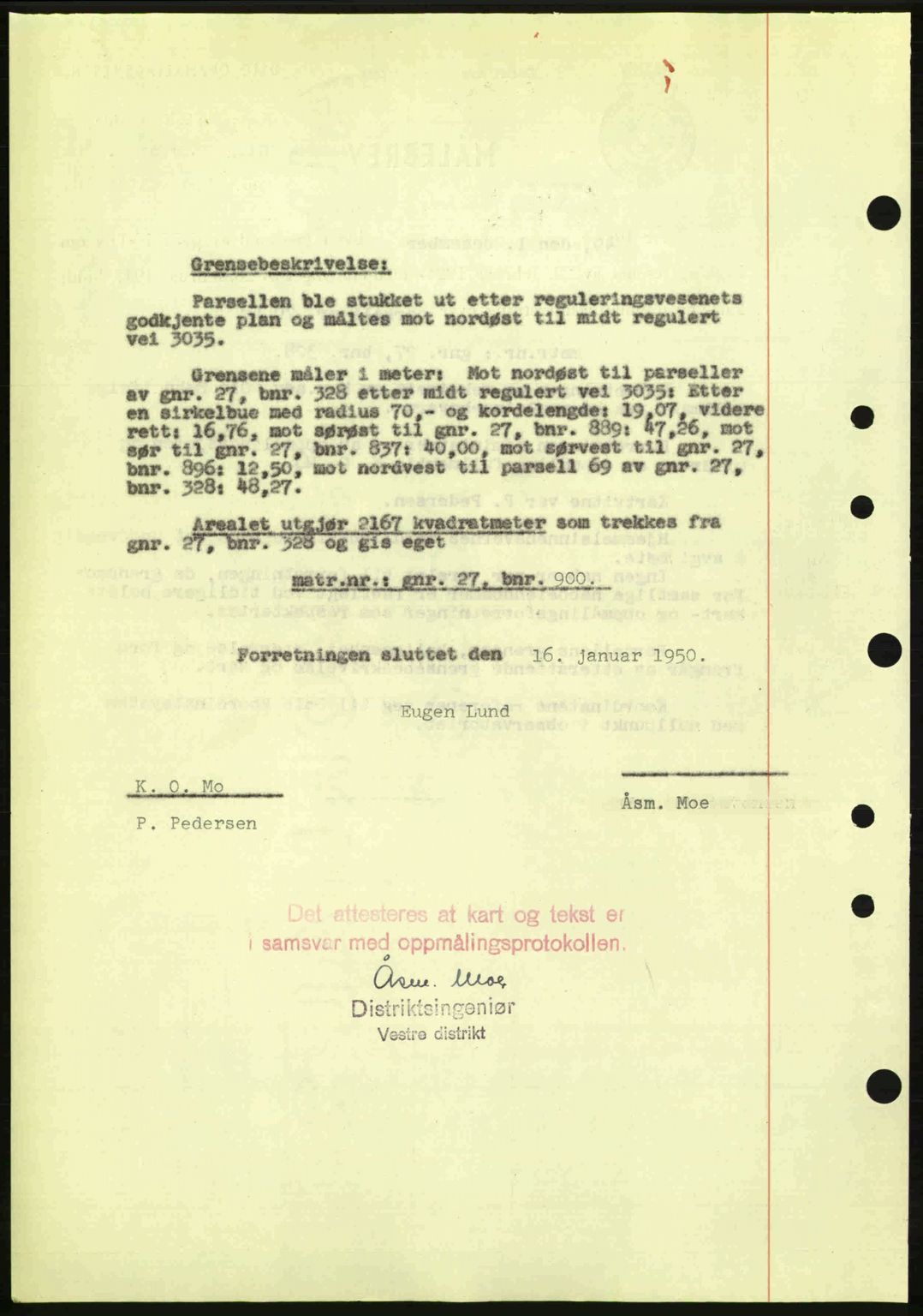 Oslo byskriverembete, AV/SAO-A-10227/G/Gb/Gbd/Gbda/L0017: Mortgage book no. A215, 1949-1950, Diary no: : 633/1950