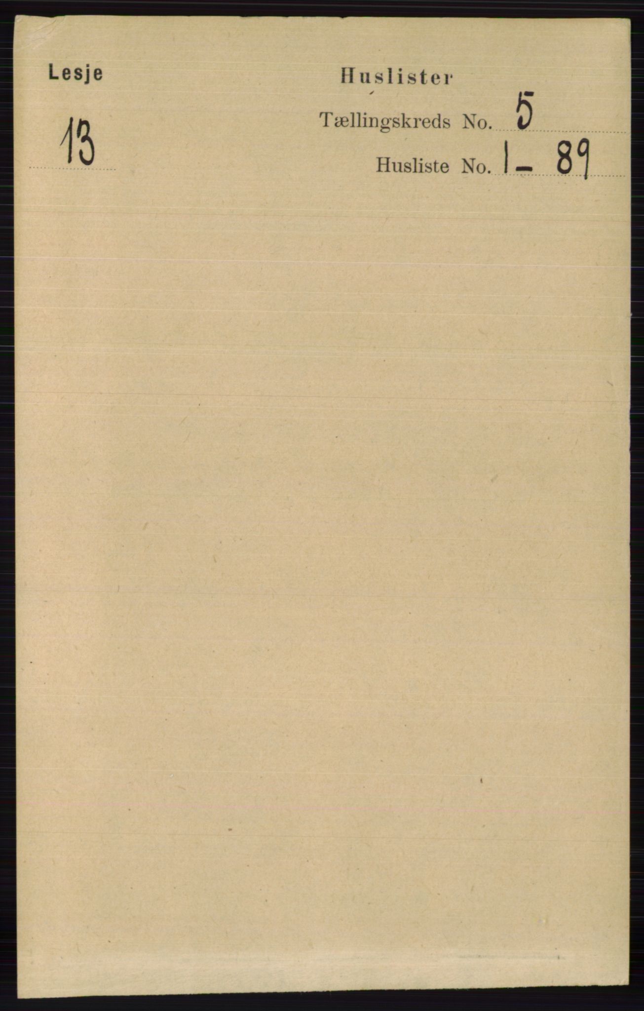 RA, 1891 census for 0512 Lesja, 1891, p. 1588