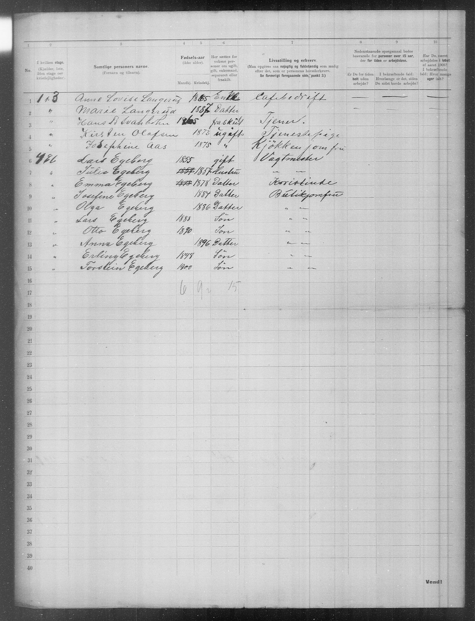 OBA, Municipal Census 1903 for Kristiania, 1903, p. 9857