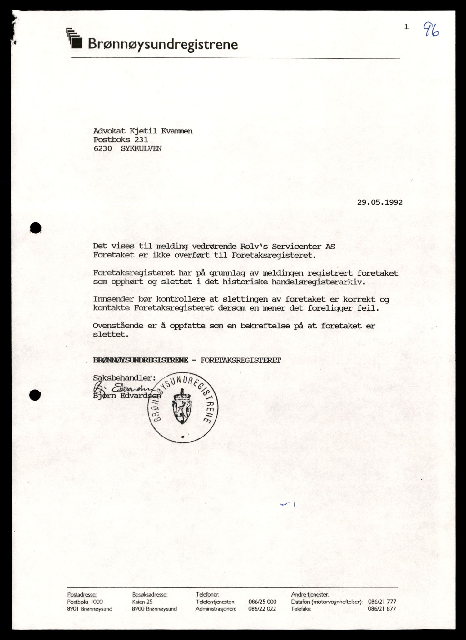 Nordre Sunnmøre sorenskriveri, SAT/A-0006/2/J/Jd/Jdb/L0022: Bilag. Aksjeselskap, R-S, 1944-1990, p. 1
