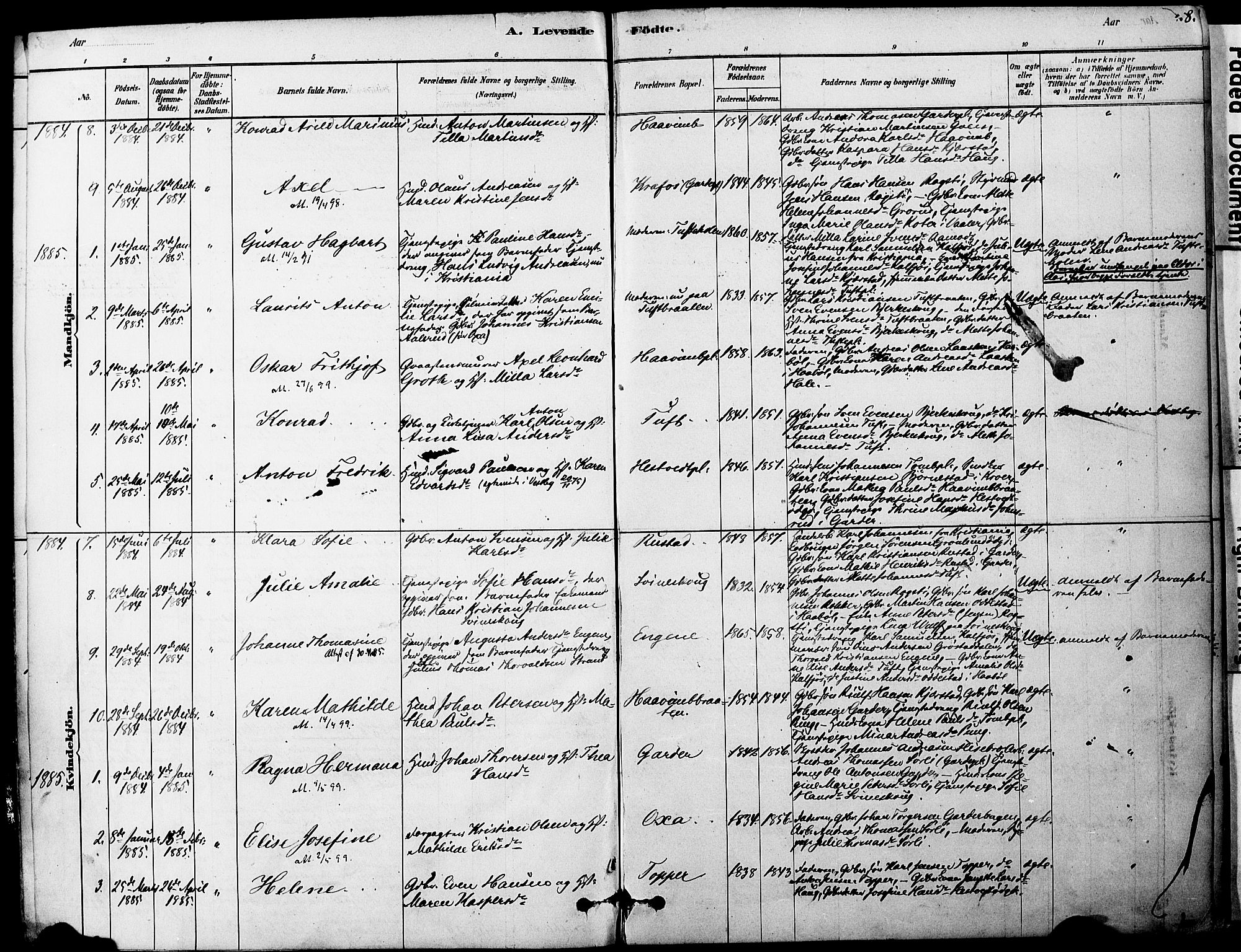 Vestby prestekontor Kirkebøker, AV/SAO-A-10893/F/Fa/L0011: Parish register (official) no. I 11, 1878-1913, p. 8