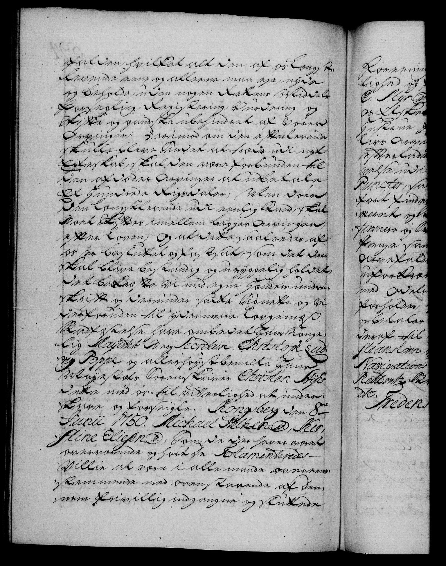 Danske Kanselli 1572-1799, RA/EA-3023/F/Fc/Fca/Fcaa/L0036: Norske registre, 1749-1750, p. 594b