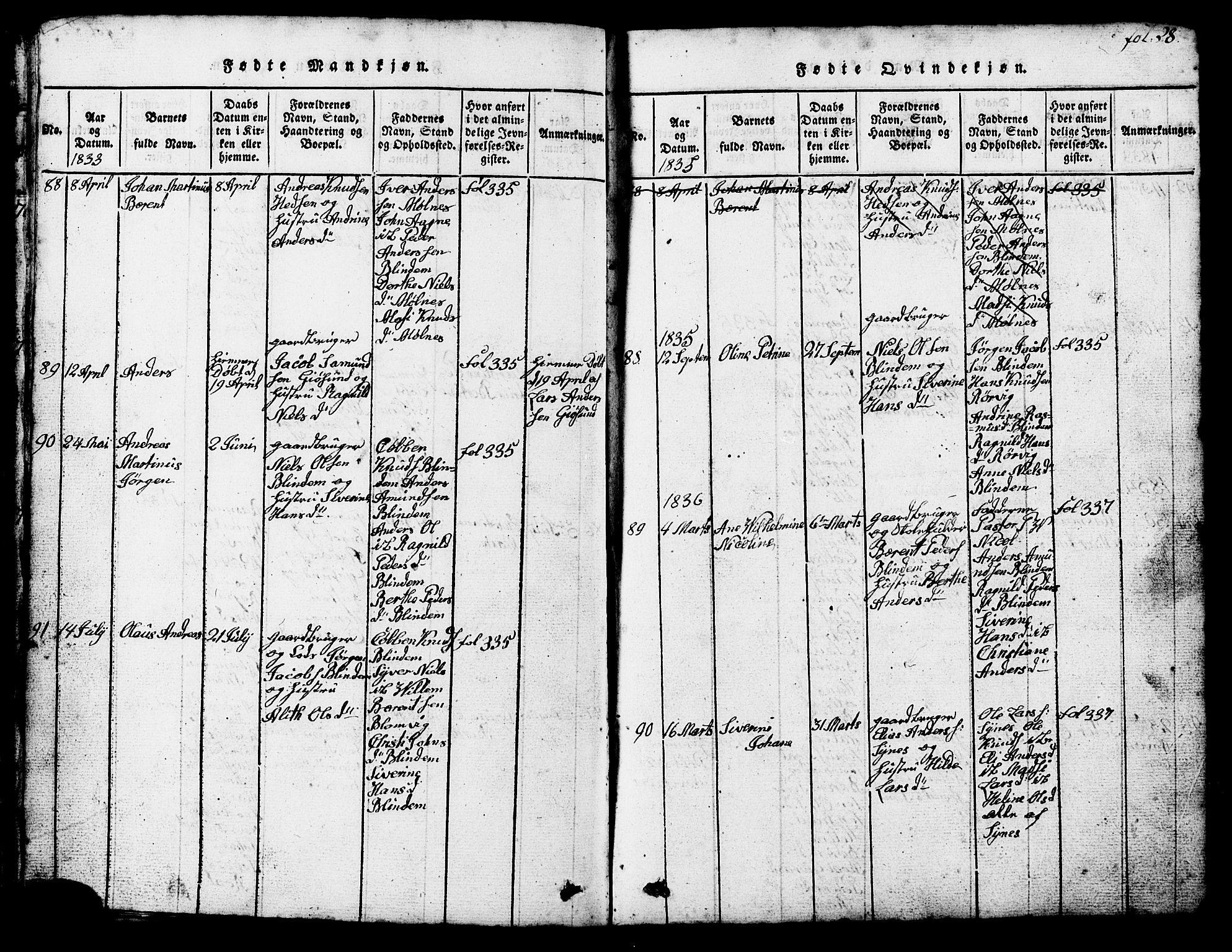 Ministerialprotokoller, klokkerbøker og fødselsregistre - Møre og Romsdal, SAT/A-1454/537/L0520: Parish register (copy) no. 537C01, 1819-1868, p. 28