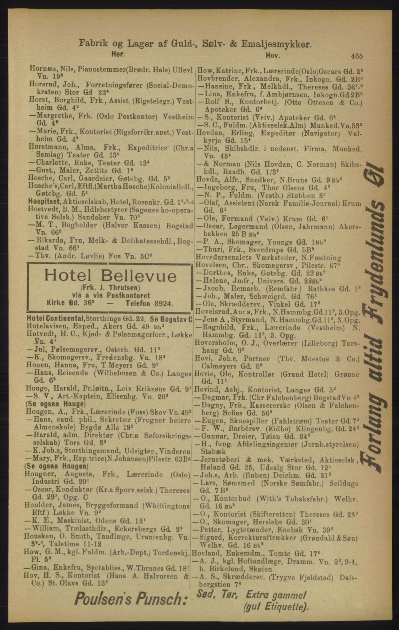 Kristiania/Oslo adressebok, PUBL/-, 1906, p. 465