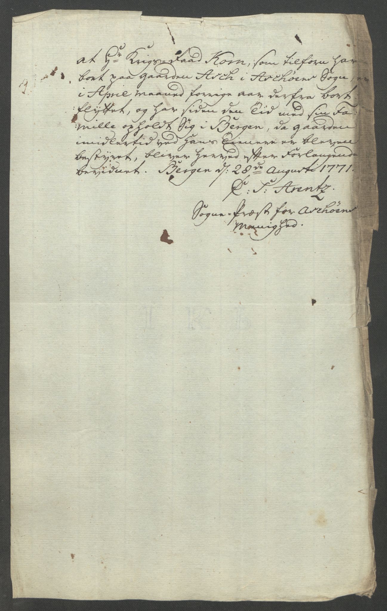 Rentekammeret inntil 1814, Reviderte regnskaper, Fogderegnskap, RA/EA-4092/R51/L3303: Ekstraskatten Nordhordland og Voss, 1762-1772, p. 405