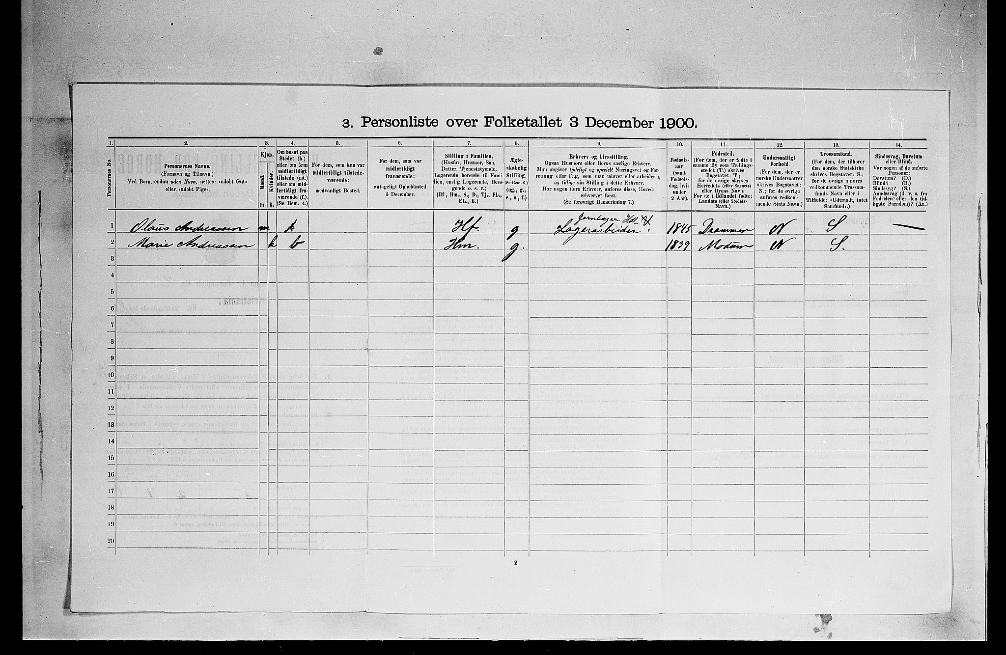 SAO, 1900 census for Kristiania, 1900, p. 17137